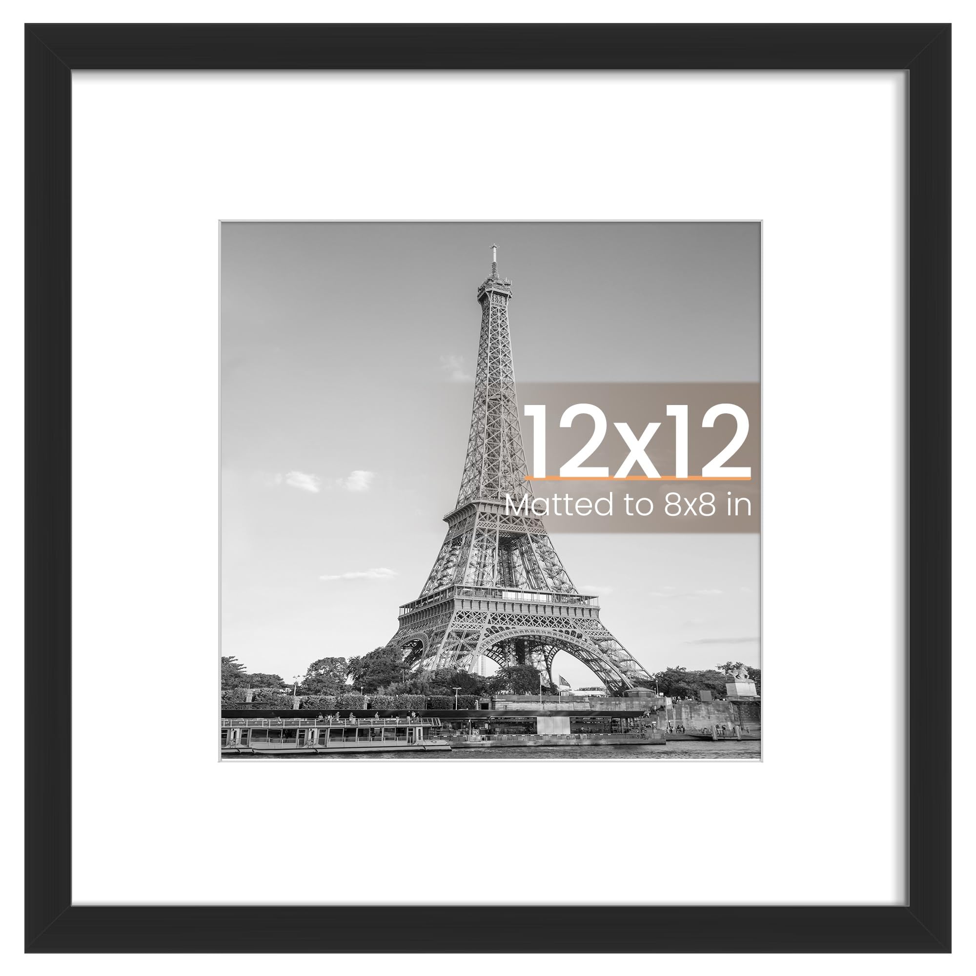 upsimples 11x17 Picture Frame, Display Pictures 9x15 with Mat or 11 x 17 Without, Wall Hanging Poster Frames, Black, 1 Pack