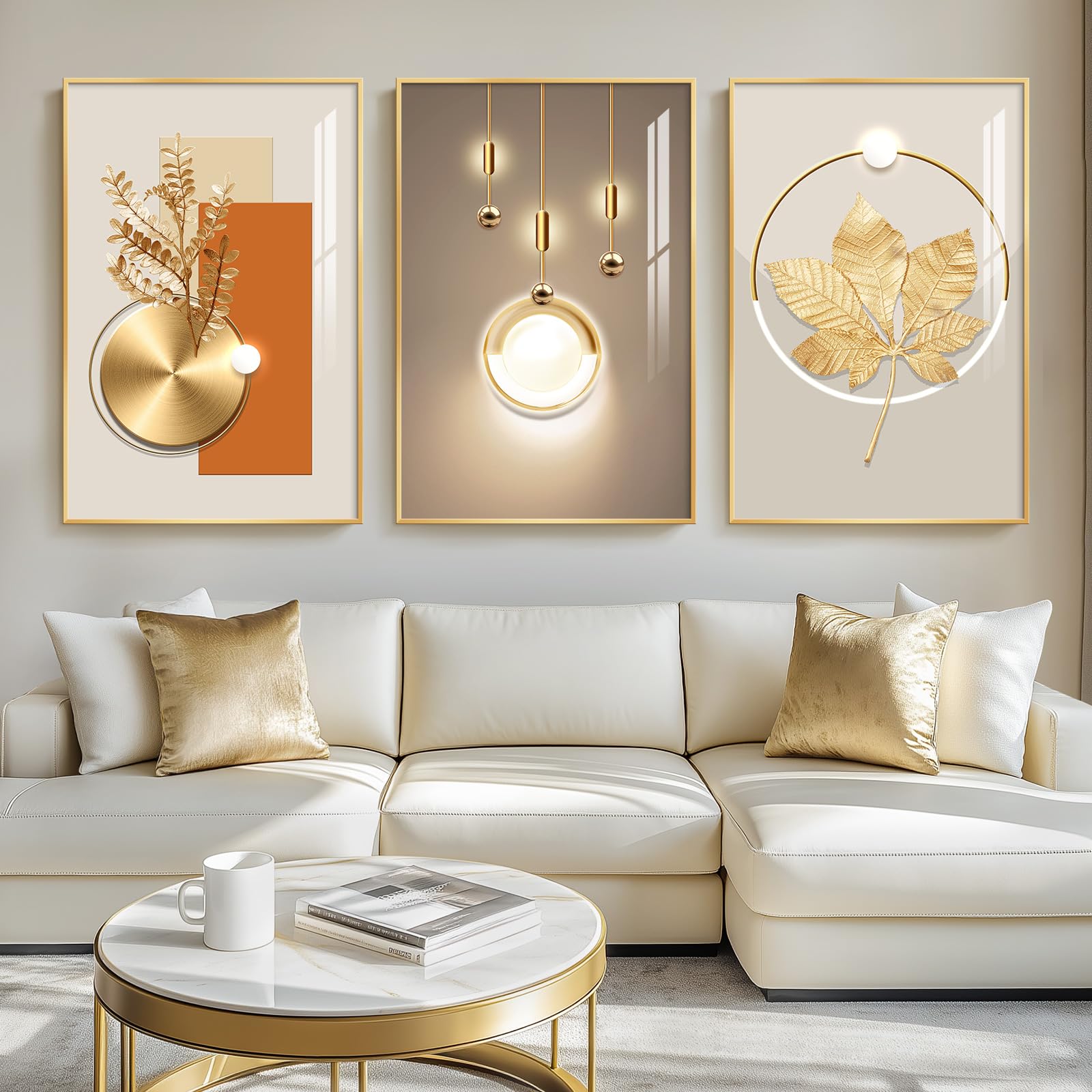 Large Framed Modern Abstract Wall Art for Living Room, Minimalist Bright Style Prints Wall Paintings Artwork for Walls, Silver Gray Contemporary Luxury Pictures for Hallway, Office Wall Decor 24x36 In