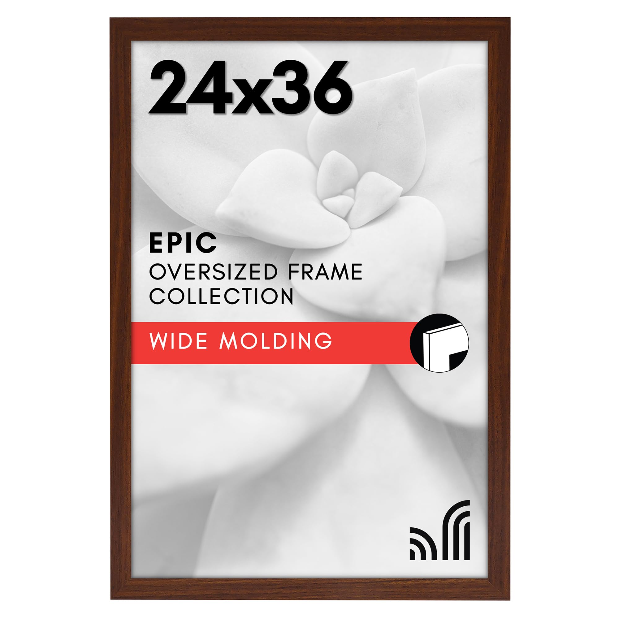 Americanflat 18x24 Poster Frame with Polished Plexiglass - Black Picture Frame - Wide Photo Frames Made of Engineered Wood for Vertical or Horizontal Wall Display - Epic Collection - Black