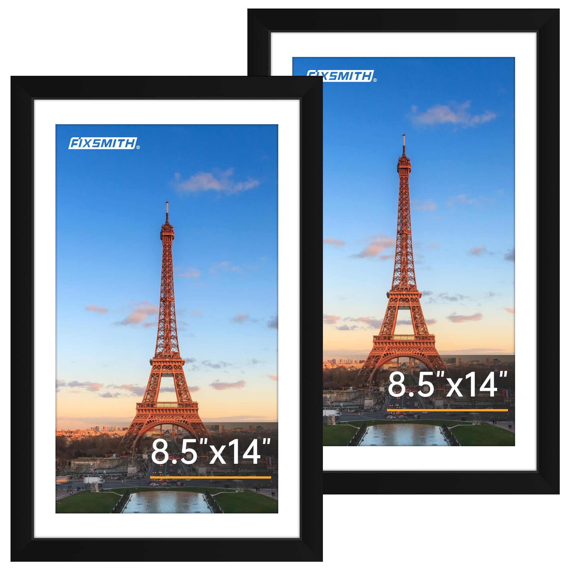 FIXSMITH 5x7 Picture Frame Set of 10, Photo Frame Bulk with HD Plexiglass, Display Pictures 4x6 with Mat or 5x7 Without Mat Multi Picture Frames Collage for Tabletop or Wall Display, Black