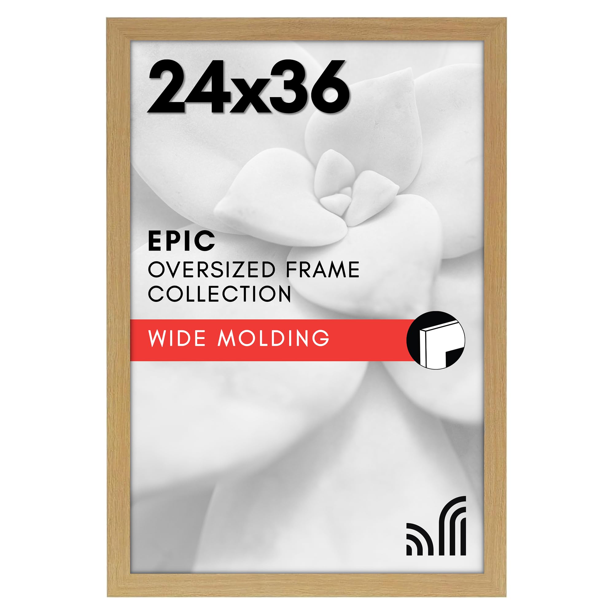 Americanflat 18x24 Poster Frame with Polished Plexiglass - Black Picture Frame - Wide Photo Frames Made of Engineered Wood for Vertical or Horizontal Wall Display - Epic Collection - Black