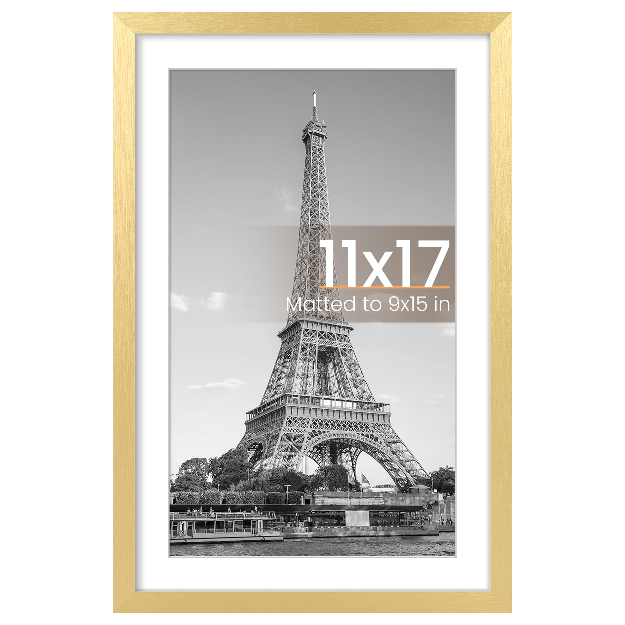upsimples 8x10 Picture Frame, Display Pictures 5x7 with Mat or 8x10 Without Mat, Wall Hanging Photo Frame, Black, 1 Pack