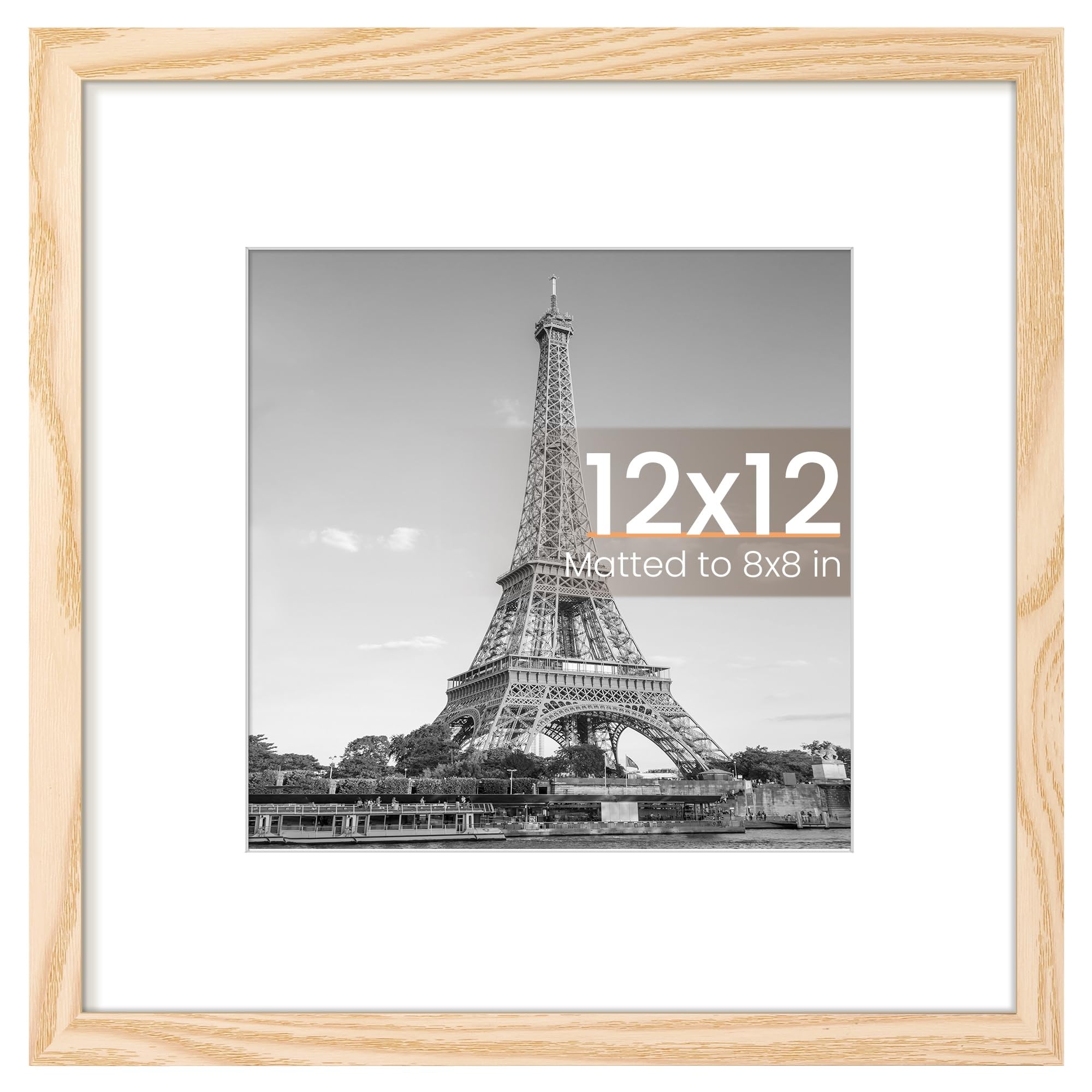 upsimples 12x16 Picture Frame, Display Pictures 8.5x11 with Mat or 12x16 Without Mat, Wall Hanging Photo Frame, Black, 1 Pack