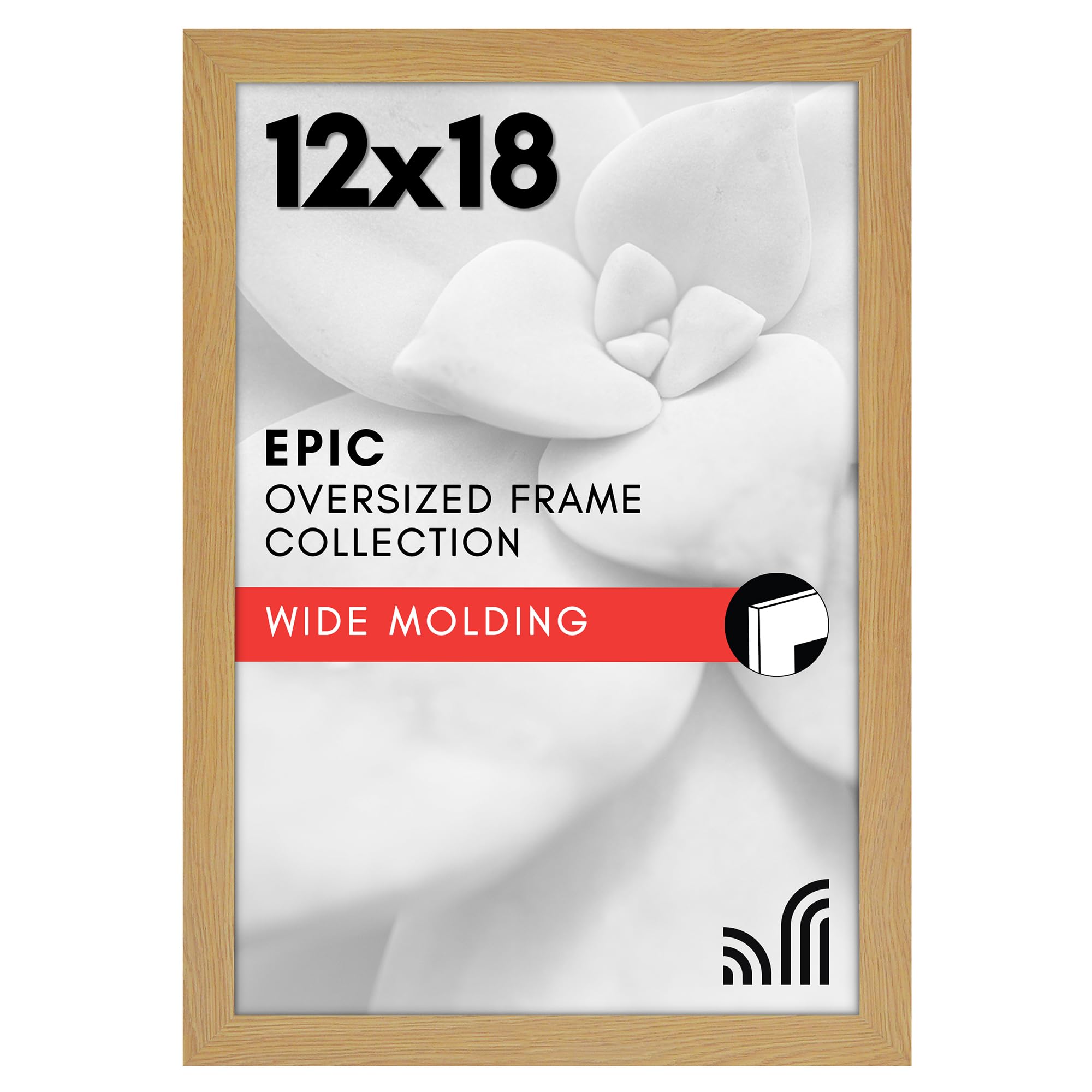 Americanflat 18x24 Poster Frame with Polished Plexiglass - Black Picture Frame - Wide Photo Frames Made of Engineered Wood for Vertical or Horizontal Wall Display - Epic Collection - Black
