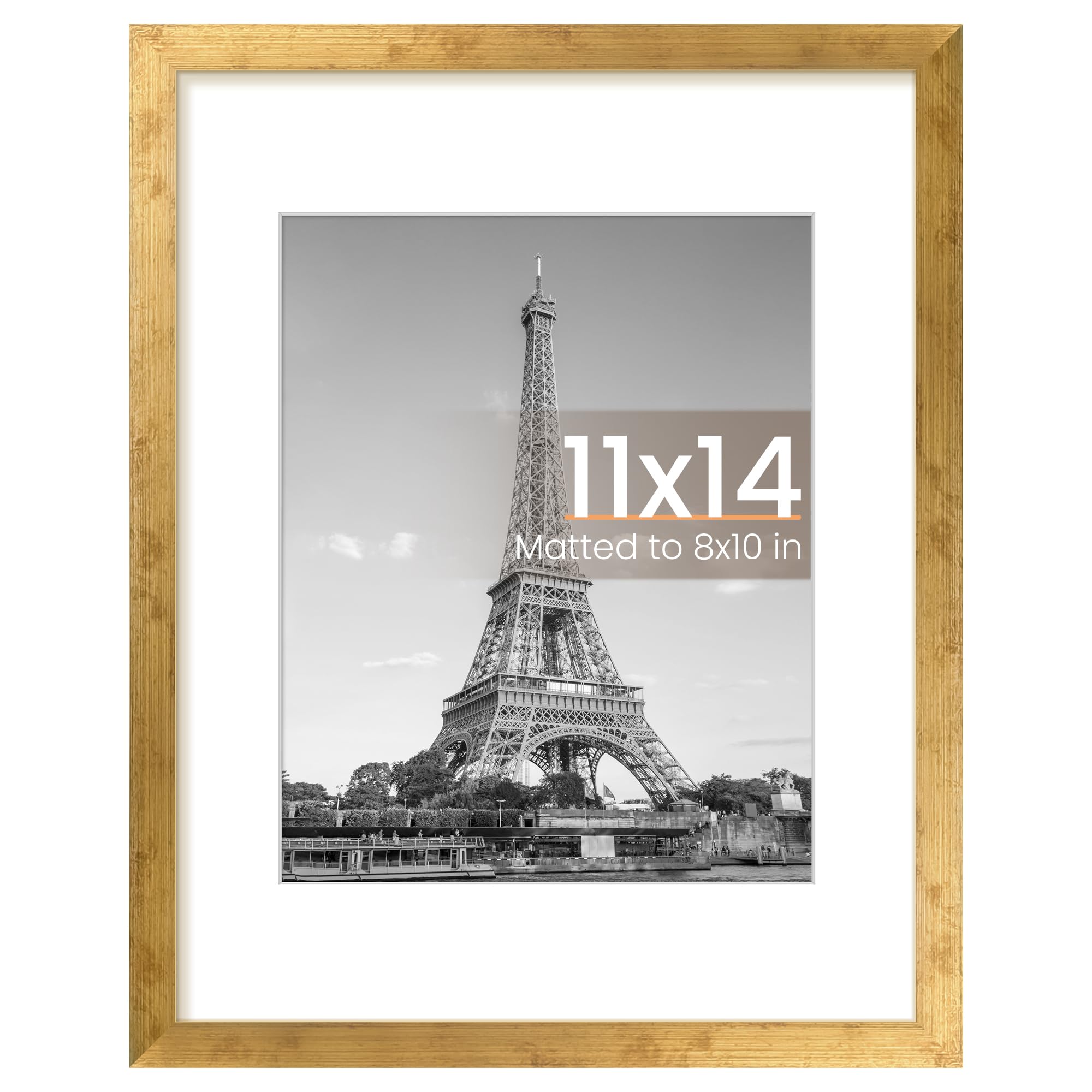 upsimples 11x17 Picture Frame, Display Pictures 9x15 with Mat or 11 x 17 Without, Wall Hanging Poster Frames, Black, 1 Pack