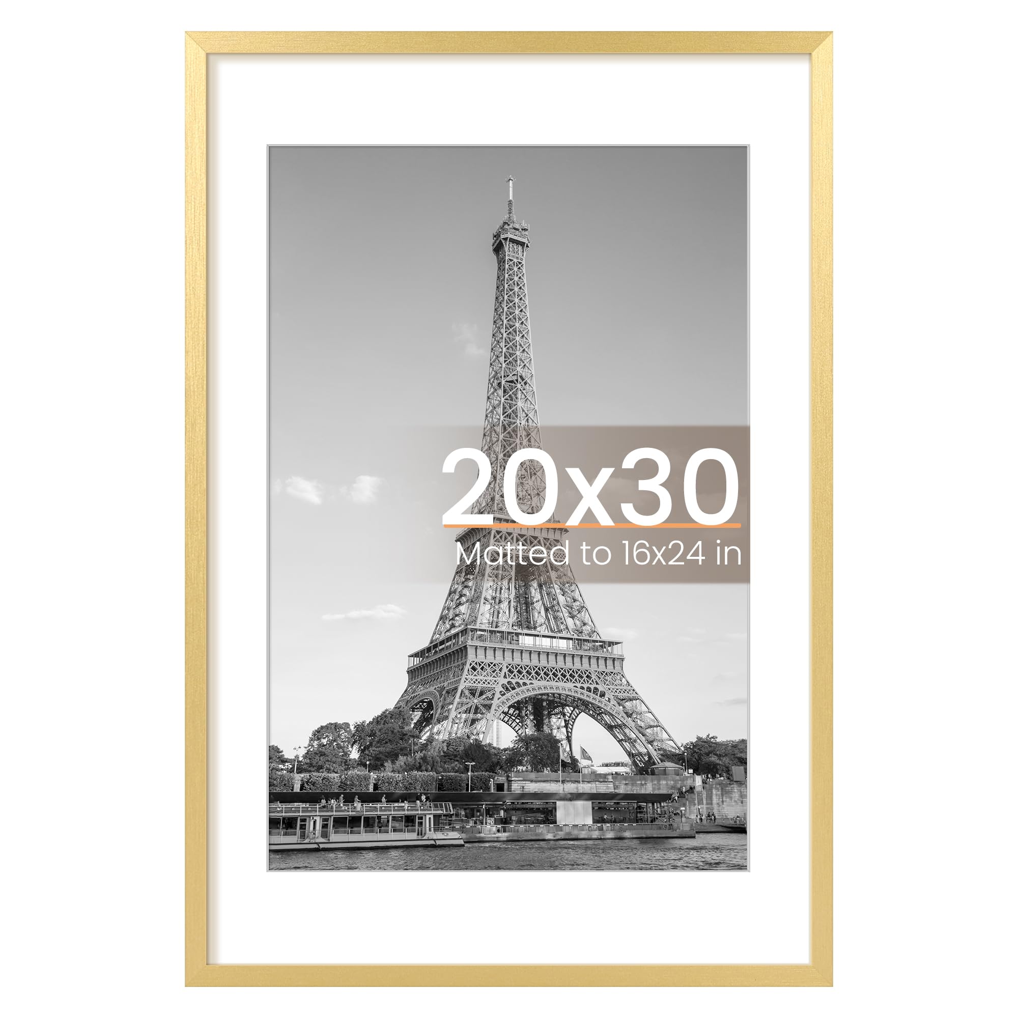 upsimples 8x10 Picture Frame, Display Pictures 5x7 with Mat or 8x10 Without Mat, Wall Hanging Photo Frame, Black, 1 Pack