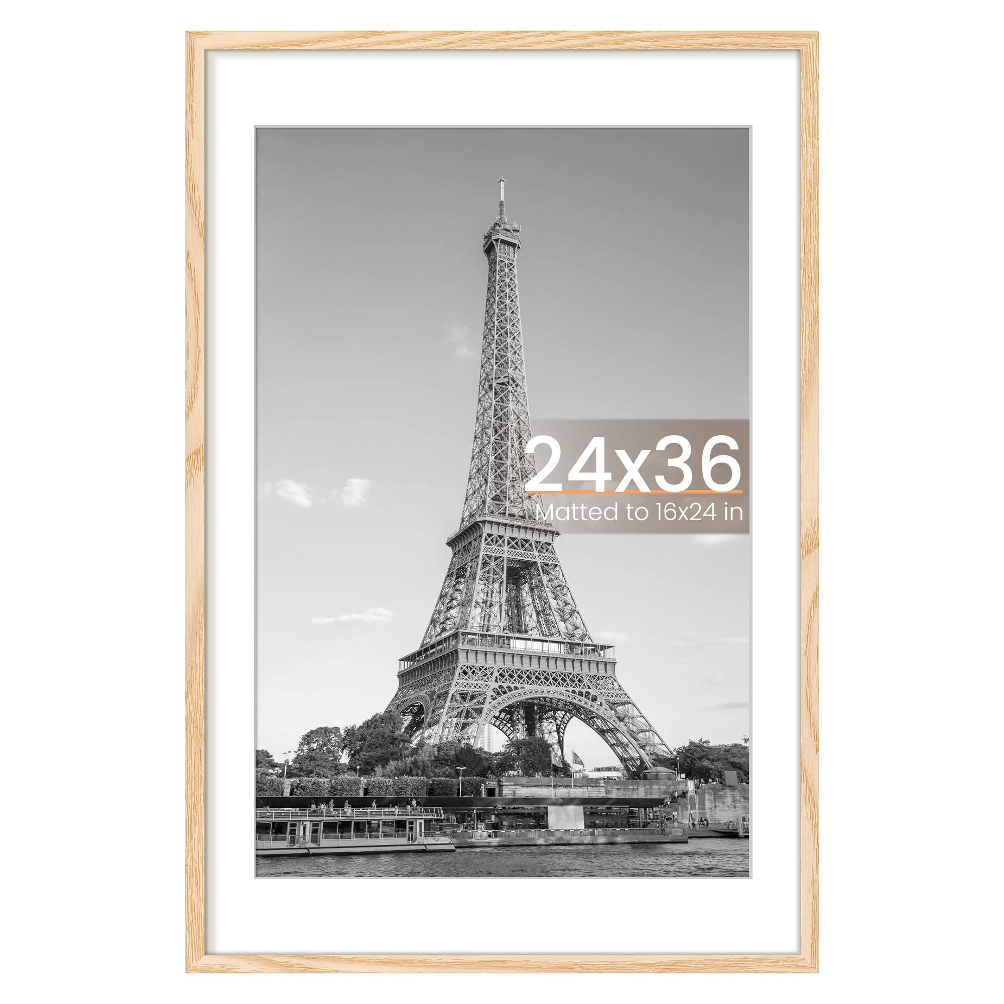 upsimples 8x10 Picture Frame, Display Pictures 5x7 with Mat or 8x10 Without Mat, Wall Hanging Photo Frame, Black, 1 Pack