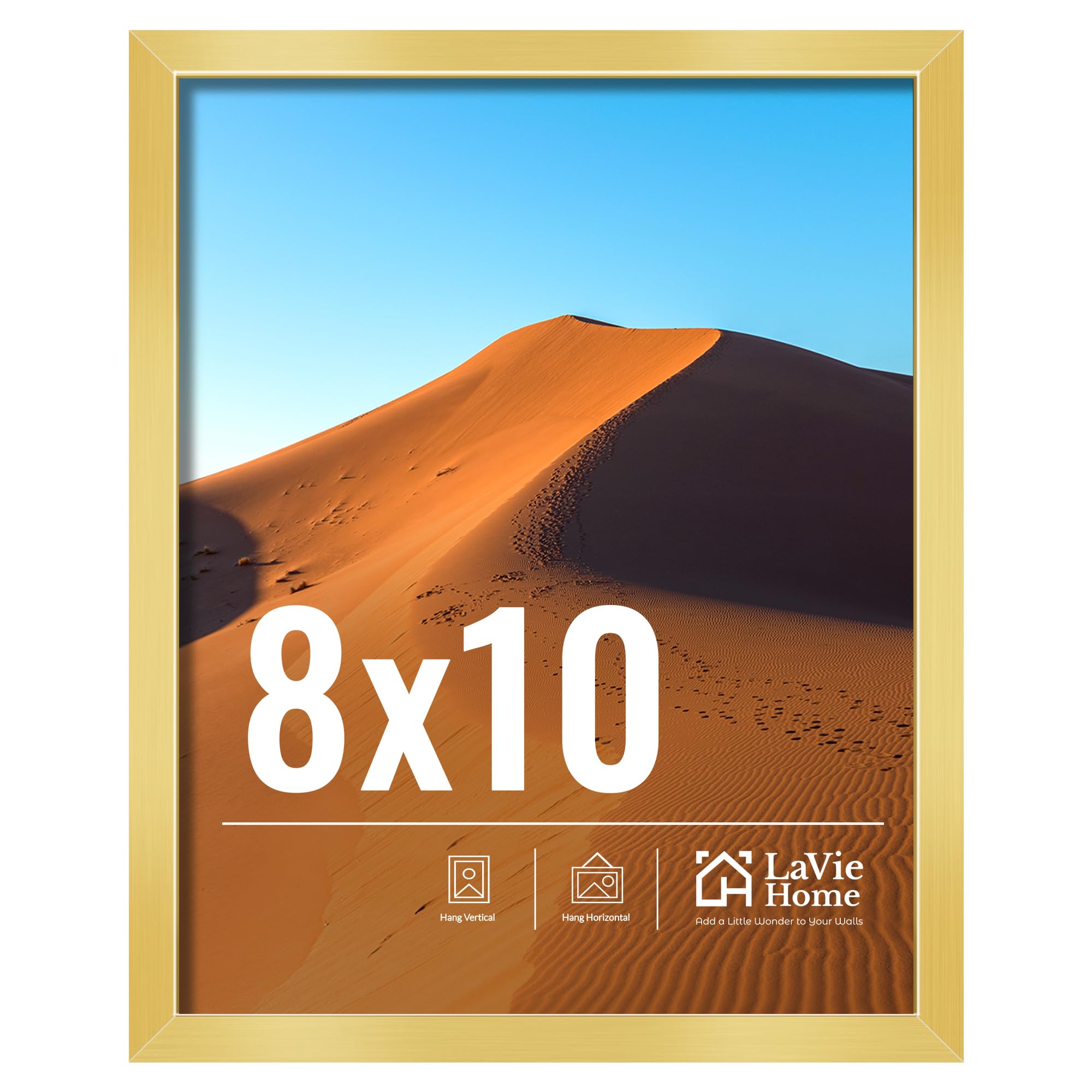 LaVie Home 11x14 Picture Frame for Wall Display, 11 x 14 Black Picture Frame with HD Plexiglas, 11 by 14 Poster Frame 1 Pack, Display Frame for Vertical or Horizontal, Classic Collection