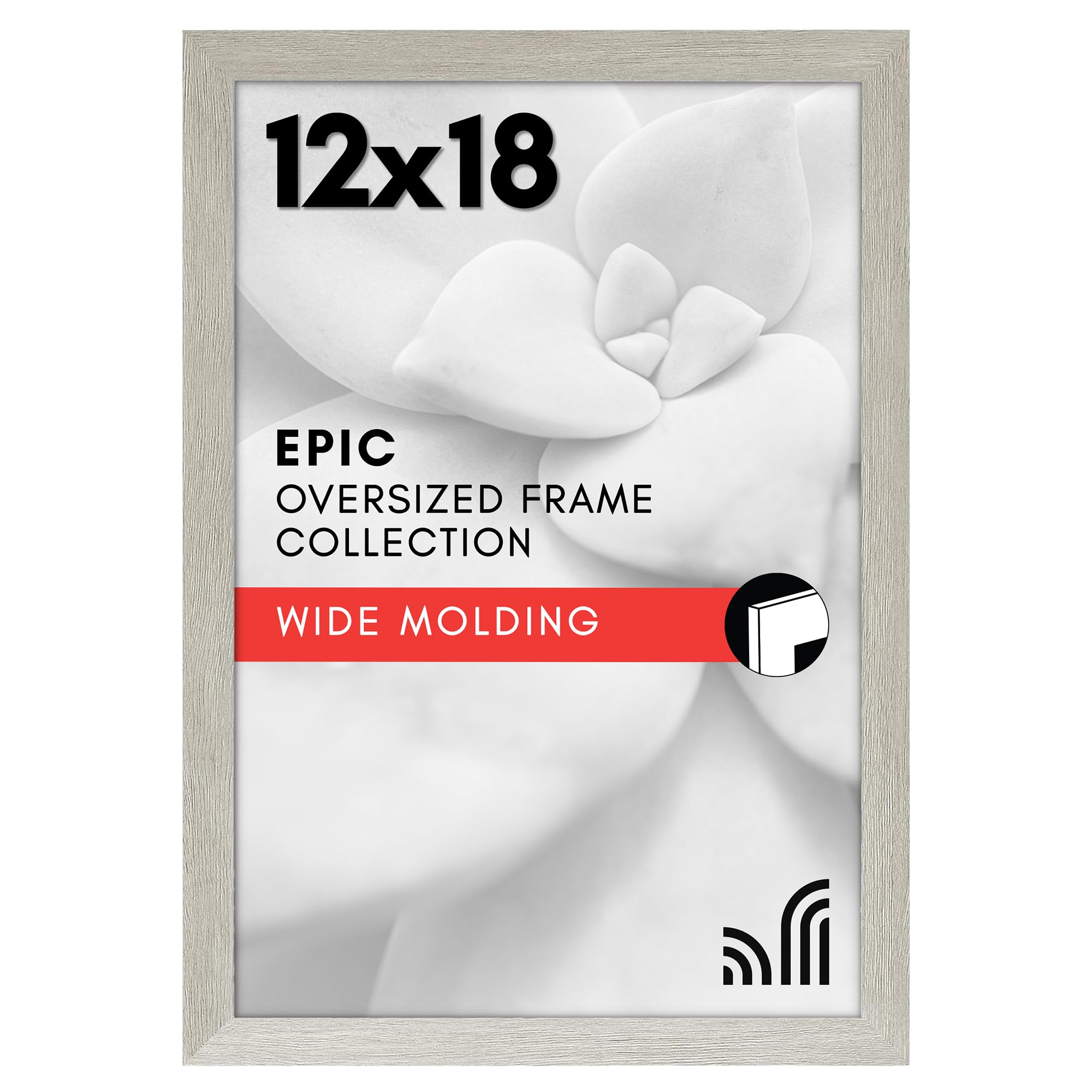 Americanflat 18x24 Poster Frame with Polished Plexiglass - Black Picture Frame - Wide Photo Frames Made of Engineered Wood for Vertical or Horizontal Wall Display - Epic Collection - Black