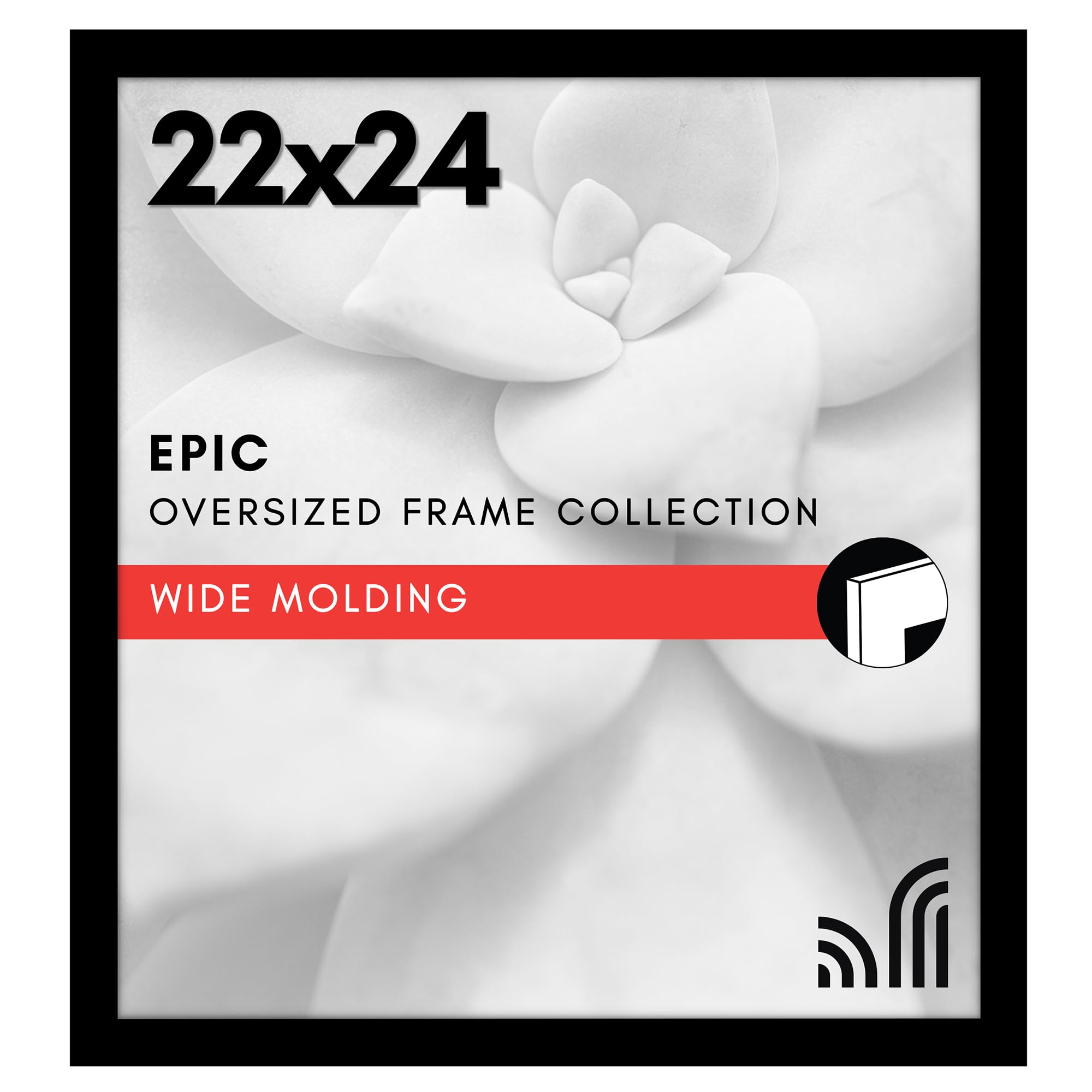 Americanflat 18x24 Poster Frame with Polished Plexiglass - Black Picture Frame - Wide Photo Frames Made of Engineered Wood for Vertical or Horizontal Wall Display - Epic Collection - Black