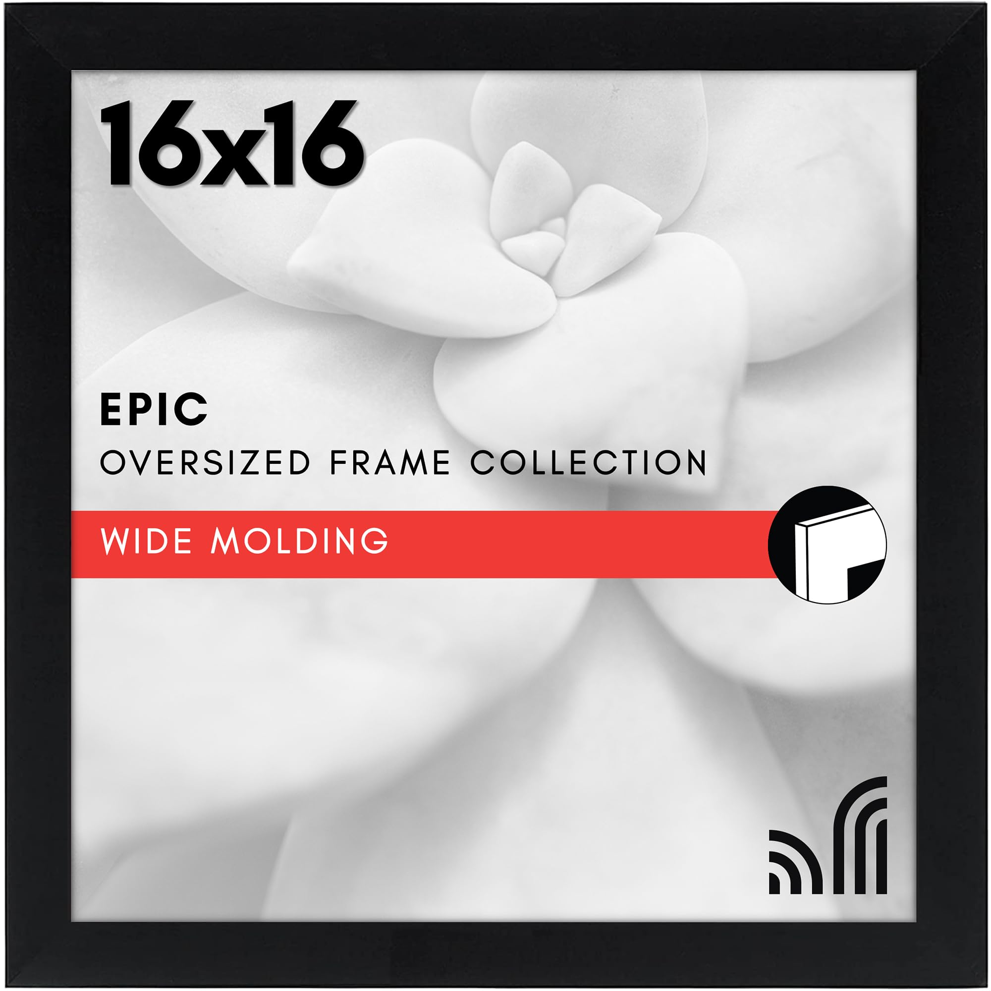 Americanflat 18x24 Poster Frame with Polished Plexiglass - Black Picture Frame - Wide Photo Frames Made of Engineered Wood for Vertical or Horizontal Wall Display - Epic Collection - Black