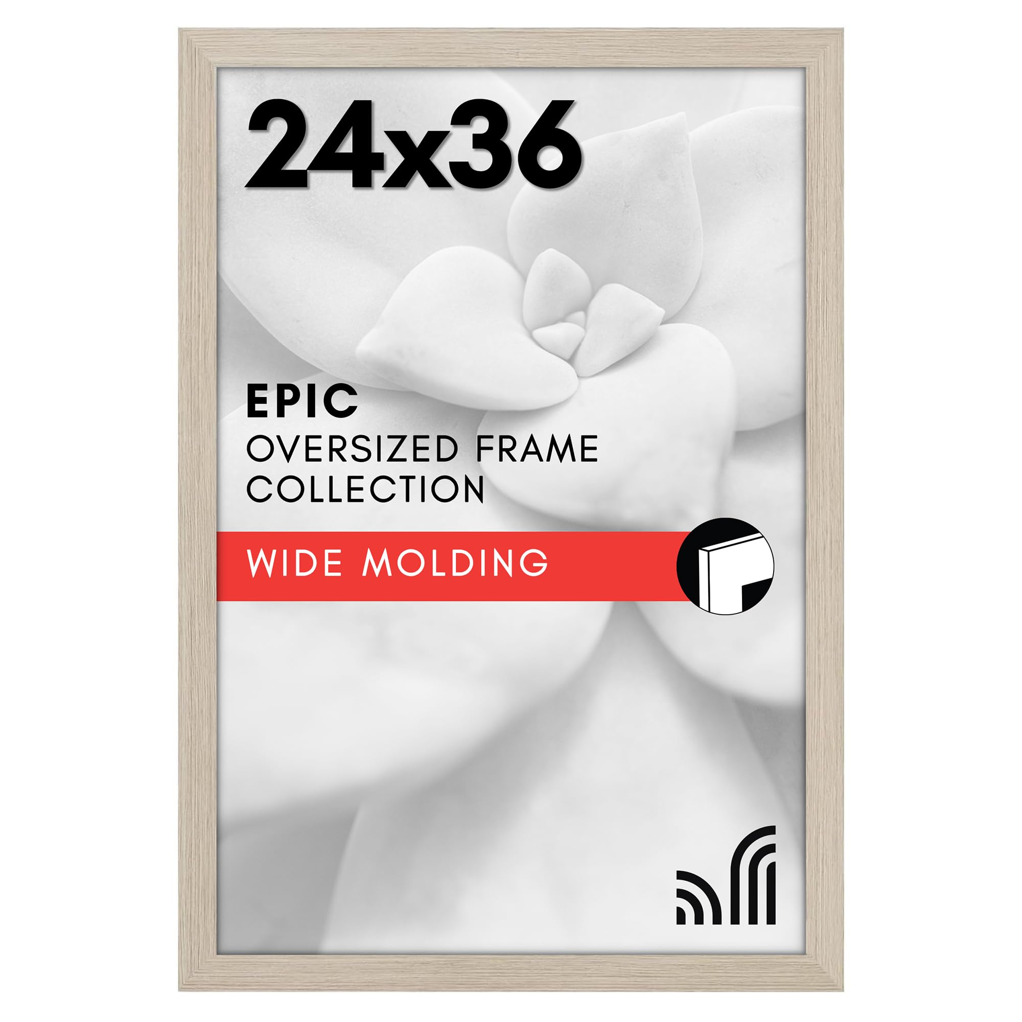 Americanflat 18x24 Poster Frame with Polished Plexiglass - Black Picture Frame - Wide Photo Frames Made of Engineered Wood for Vertical or Horizontal Wall Display - Epic Collection - Black