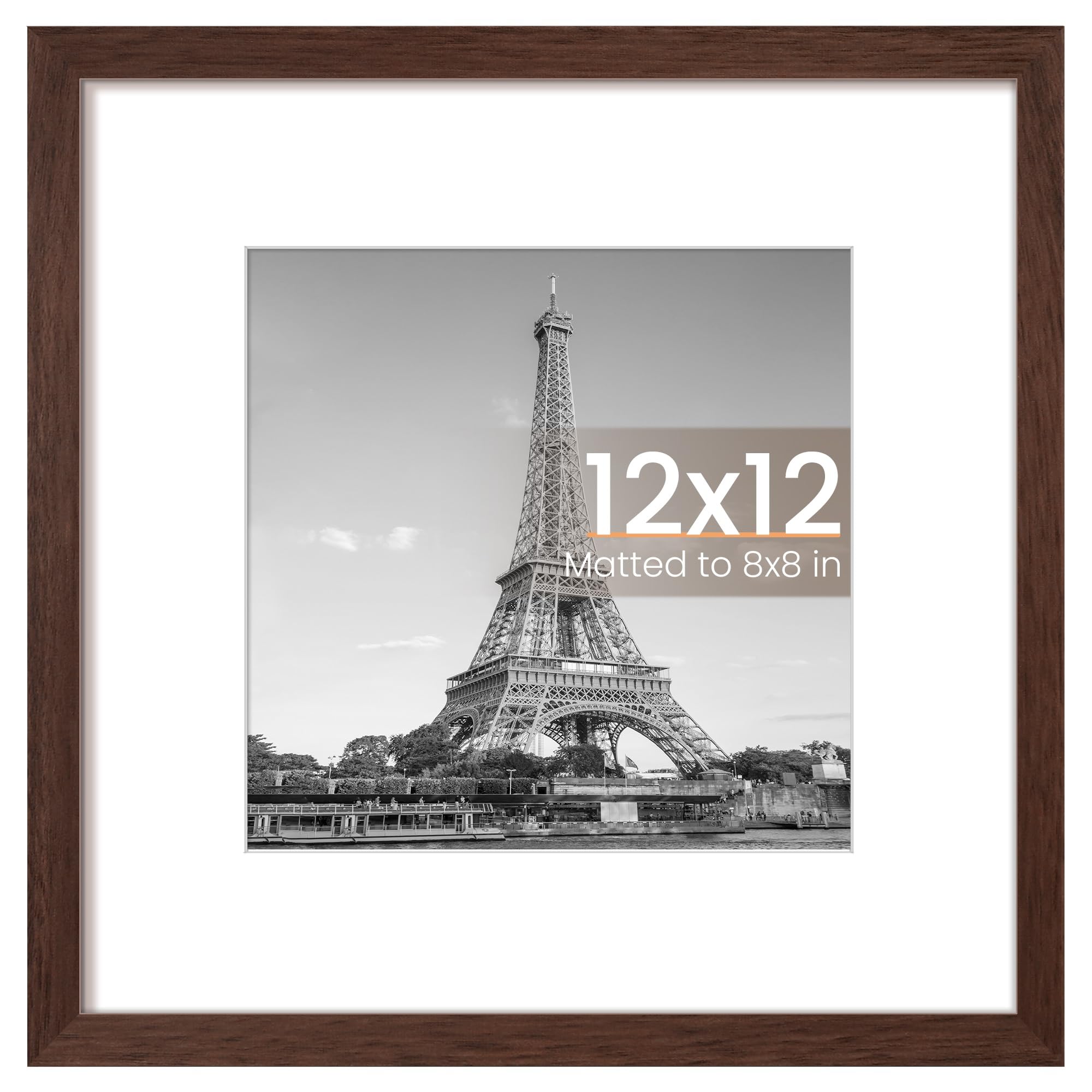 upsimples 12x16 Picture Frame, Display Pictures 8.5x11 with Mat or 12x16 Without Mat, Wall Hanging Photo Frame, Black, 1 Pack