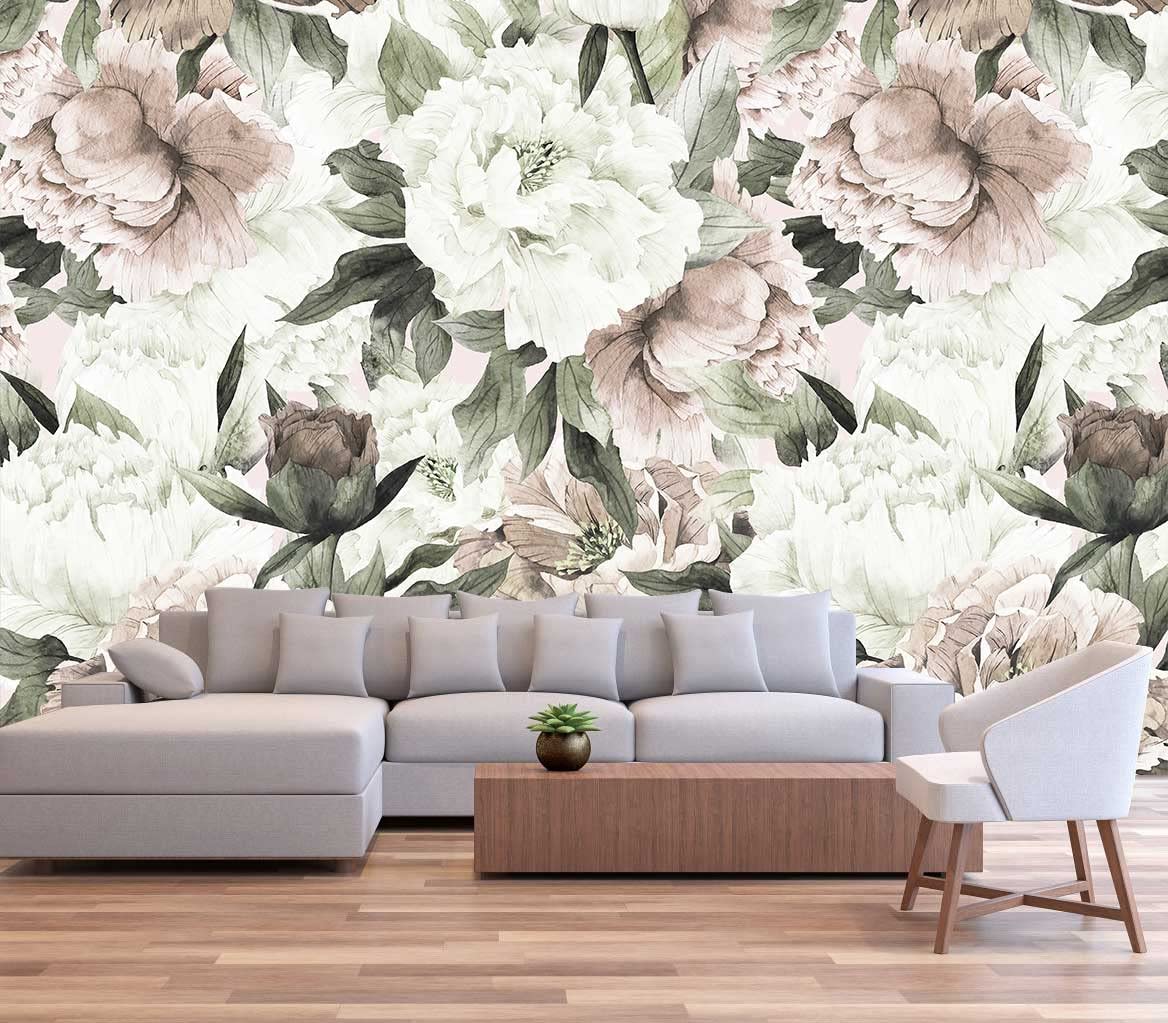 Reyhui Sunshine Forest Mural Wallpaper Landscape Tree Wallpaper Large Nature Scenery Wall Mural for Living Room (not self-Adhesive)