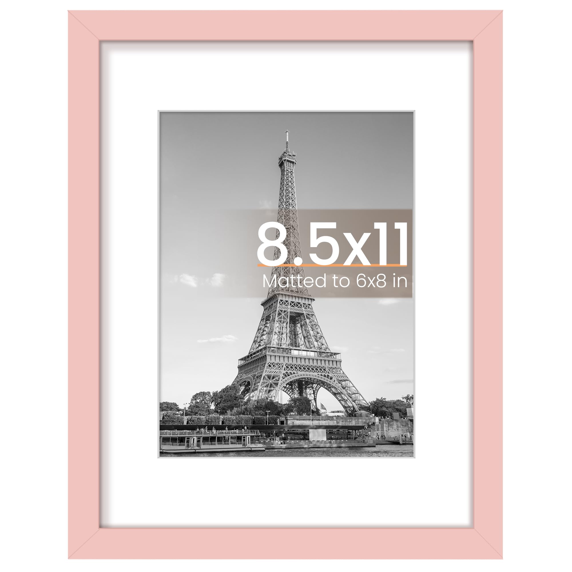 upsimples 12x16 Picture Frame, Display Pictures 8.5x11 with Mat or 12x16 Without Mat, Wall Hanging Photo Frame, Black, 1 Pack