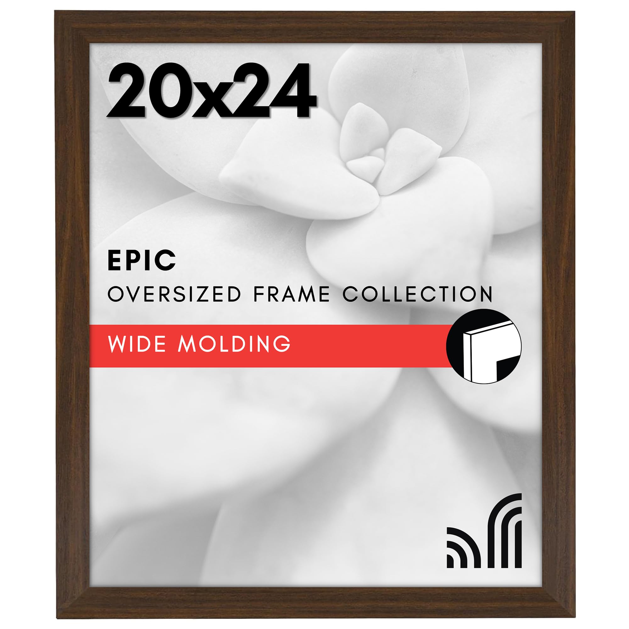 Americanflat 18x24 Poster Frame with Polished Plexiglass - Black Picture Frame - Wide Photo Frames Made of Engineered Wood for Vertical or Horizontal Wall Display - Epic Collection - Black