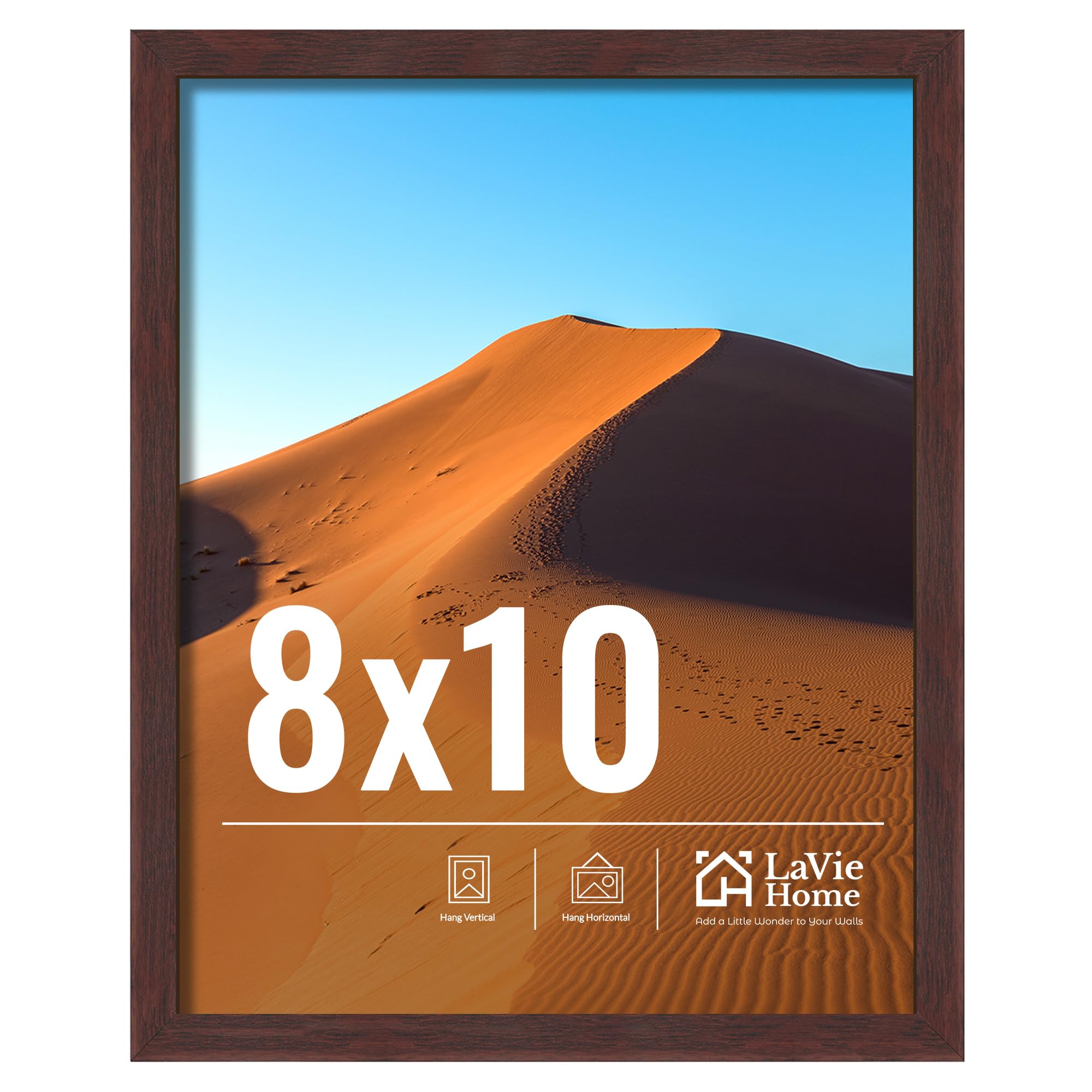 LaVie Home 11x14 Picture Frame for Wall Display, 11 x 14 Black Picture Frame with HD Plexiglas, 11 by 14 Poster Frame 1 Pack, Display Frame for Vertical or Horizontal, Classic Collection