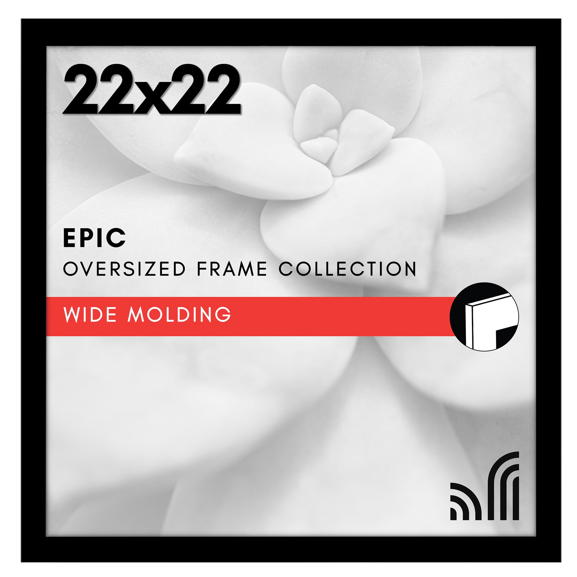 Americanflat 18x24 Poster Frame with Polished Plexiglass - Black Picture Frame - Wide Photo Frames Made of Engineered Wood for Vertical or Horizontal Wall Display - Epic Collection - Black