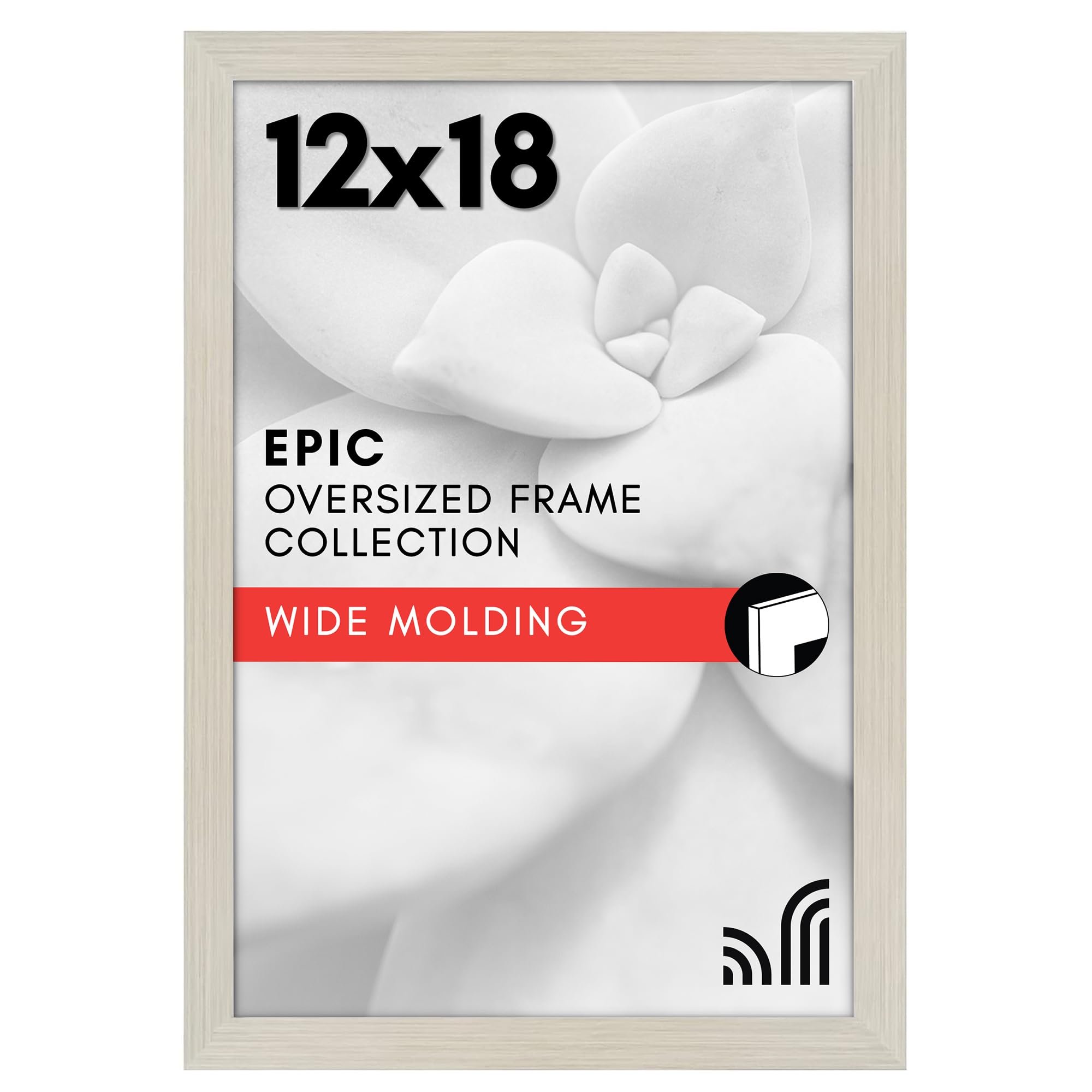 Americanflat 18x24 Poster Frame with Polished Plexiglass - Black Picture Frame - Wide Photo Frames Made of Engineered Wood for Vertical or Horizontal Wall Display - Epic Collection - Black
