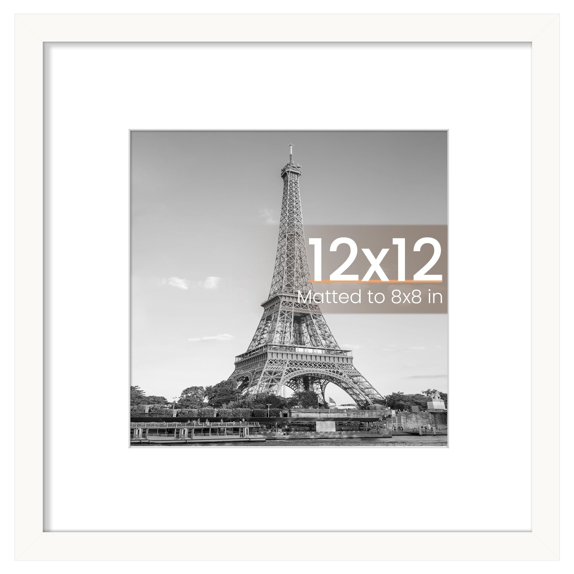 upsimples 12x16 Picture Frame, Display Pictures 8.5x11 with Mat or 12x16 Without Mat, Wall Hanging Photo Frame, Black, 1 Pack
