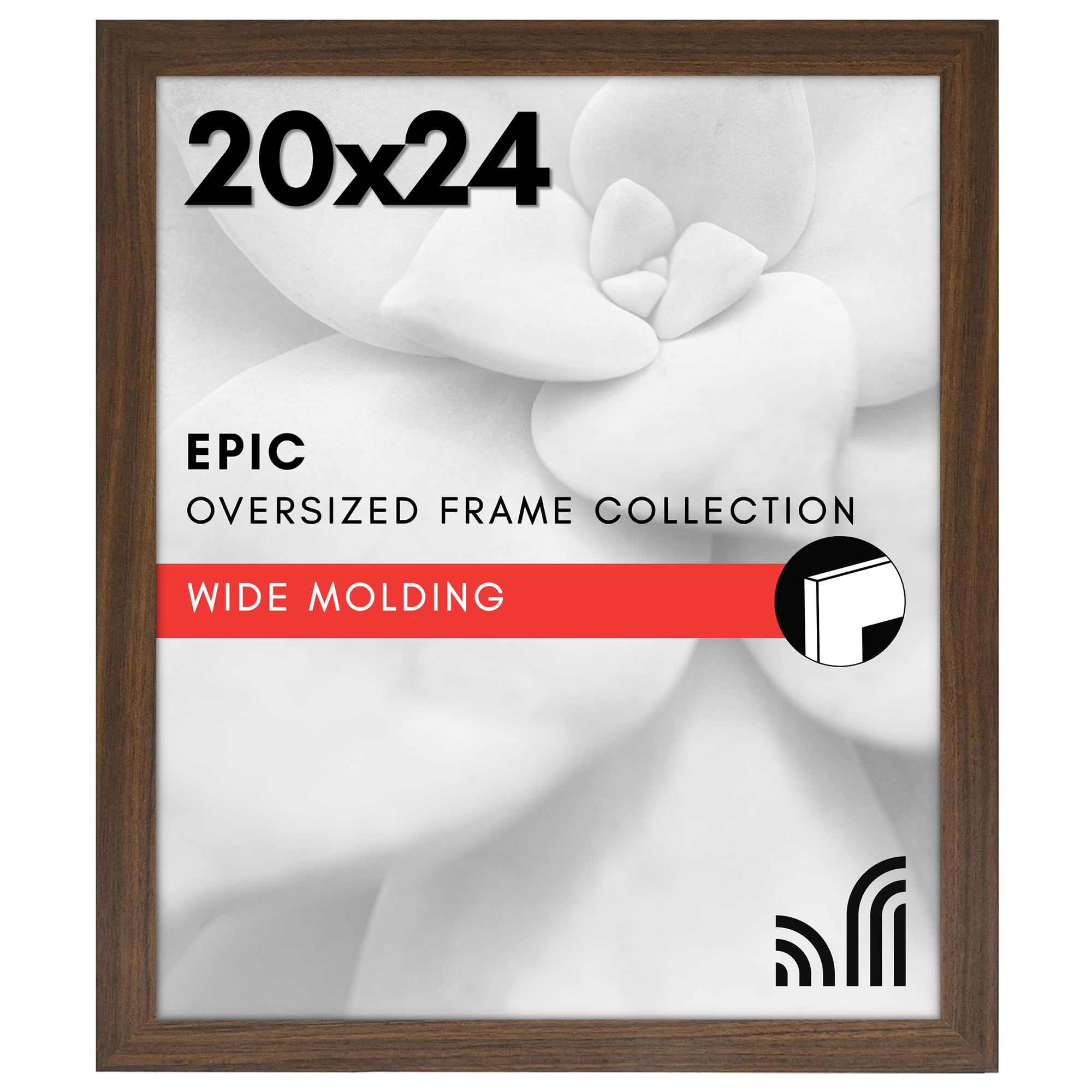 Americanflat 18x24 Poster Frame with Polished Plexiglass - Black Picture Frame - Wide Photo Frames Made of Engineered Wood for Vertical or Horizontal Wall Display - Epic Collection - Black