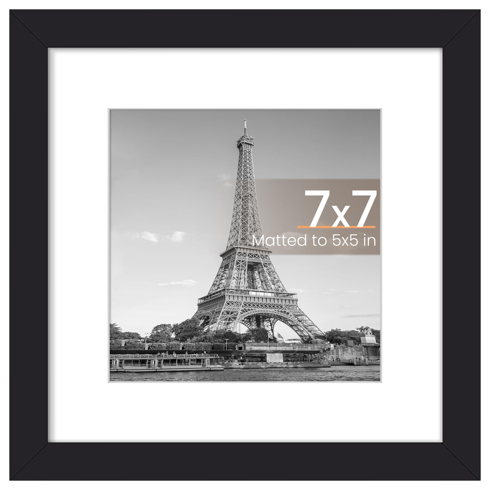 upsimples 12x16 Picture Frame, Display Pictures 8.5x11 with Mat or 12x16 Without Mat, Wall Hanging Photo Frame, Black, 1 Pack