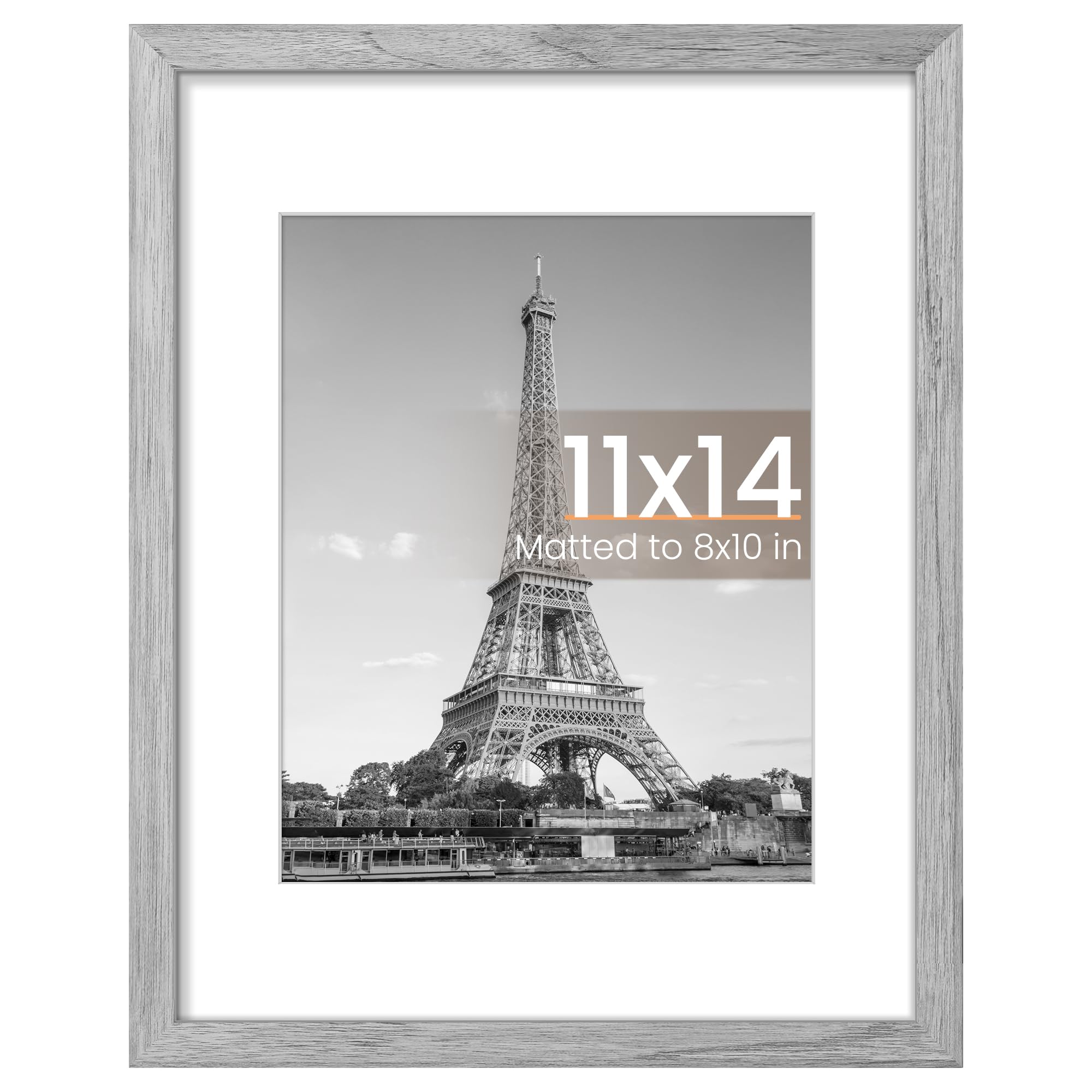 upsimples 12x16 Picture Frame, Display Pictures 8.5x11 with Mat or 12x16 Without Mat, Wall Hanging Photo Frame, Black, 1 Pack