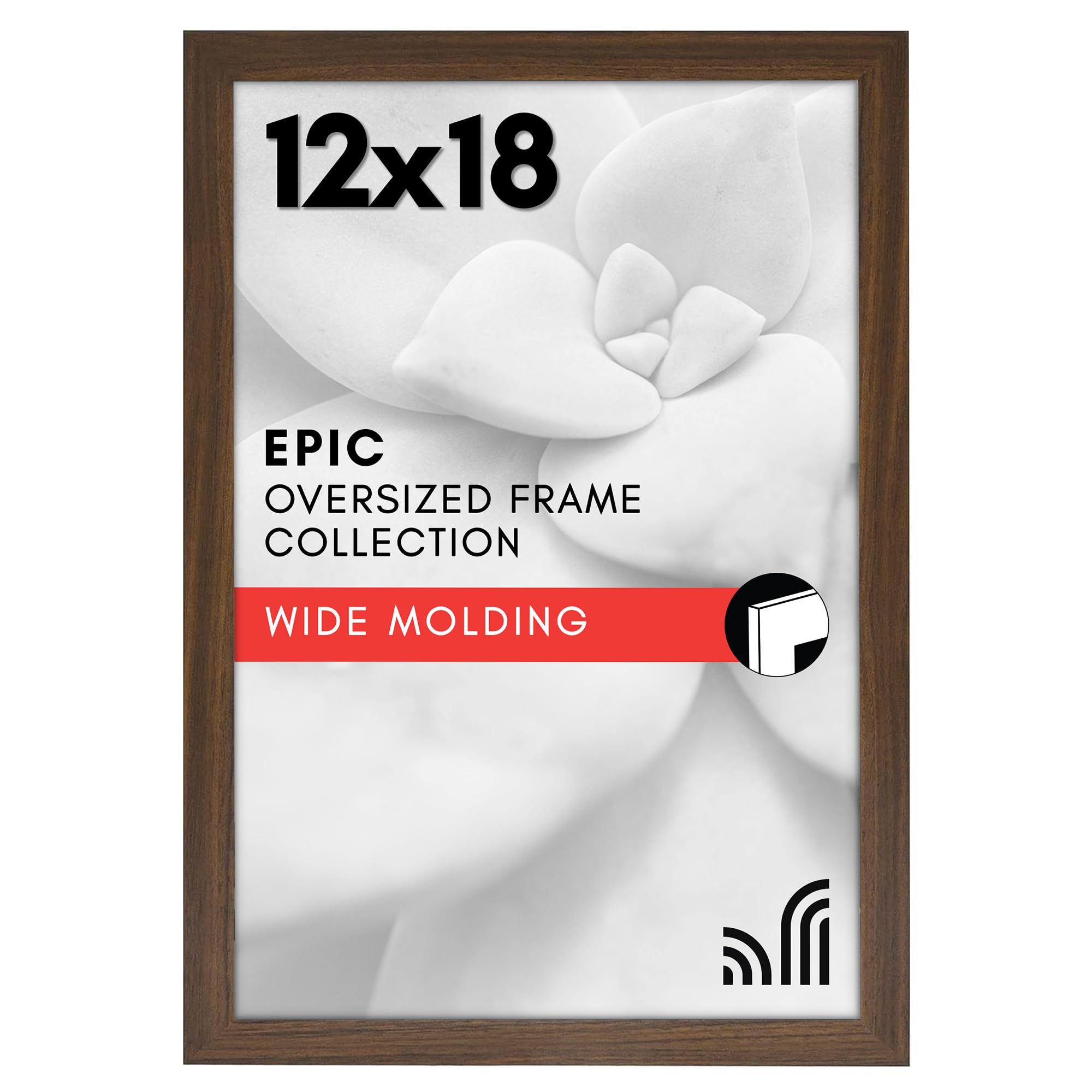 Americanflat 18x24 Poster Frame with Polished Plexiglass - Black Picture Frame - Wide Photo Frames Made of Engineered Wood for Vertical or Horizontal Wall Display - Epic Collection - Black