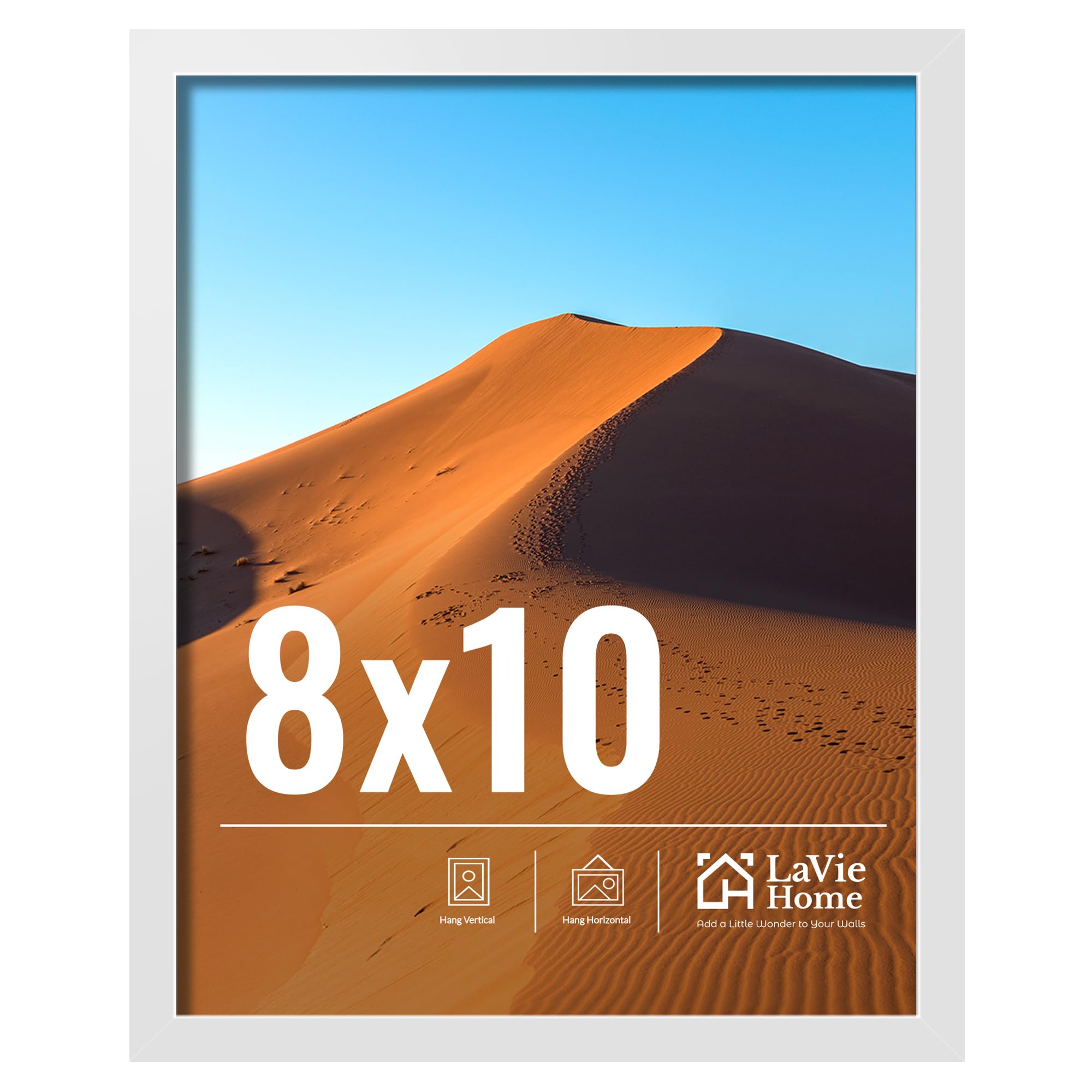 LaVie Home 11x14 Picture Frame for Wall Display, 11 x 14 Black Picture Frame with HD Plexiglas, 11 by 14 Poster Frame 1 Pack, Display Frame for Vertical or Horizontal, Classic Collection