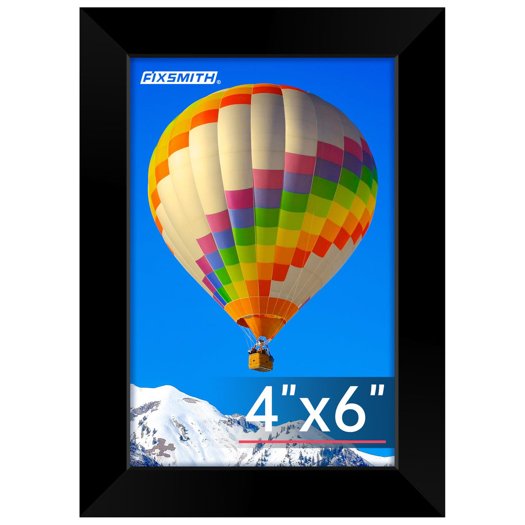 FIXSMITH 5x7 Picture Frame Set of 10, Photo Frame Bulk with HD Plexiglass, Display Pictures 4x6 with Mat or 5x7 Without Mat Multi Picture Frames Collage for Tabletop or Wall Display, Black