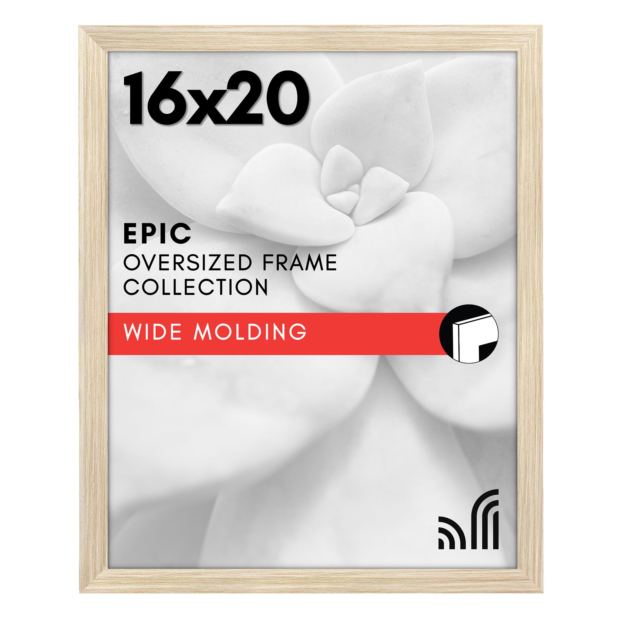 Americanflat 18x24 Poster Frame with Polished Plexiglass - Black Picture Frame - Wide Photo Frames Made of Engineered Wood for Vertical or Horizontal Wall Display - Epic Collection - Black