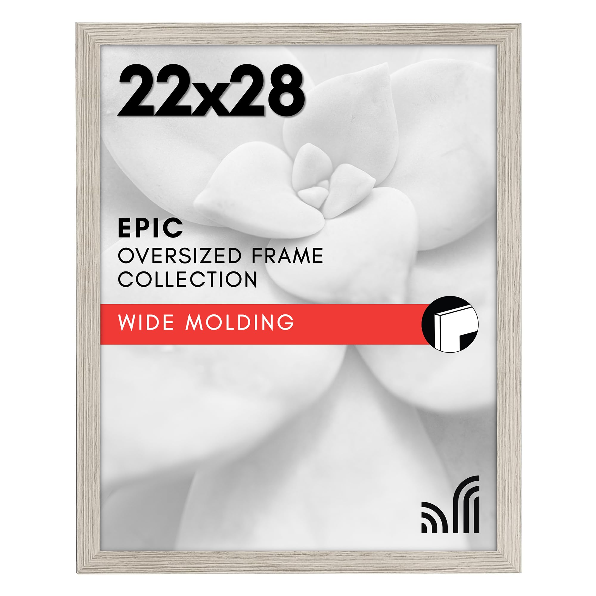 Americanflat 18x24 Poster Frame with Polished Plexiglass - Black Picture Frame - Wide Photo Frames Made of Engineered Wood for Vertical or Horizontal Wall Display - Epic Collection - Black