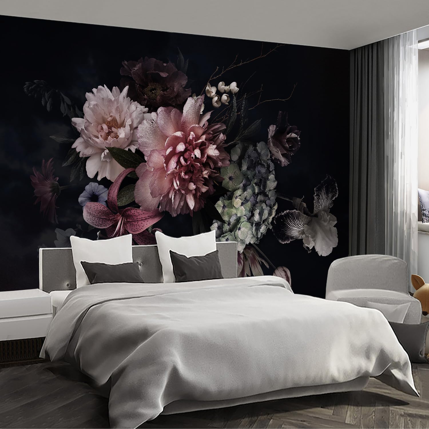 Forest Landscape wall murals Woodland Tree Peel and Stick self Adhesive Wallpaper for Bedroom Living Room - 85"x118"