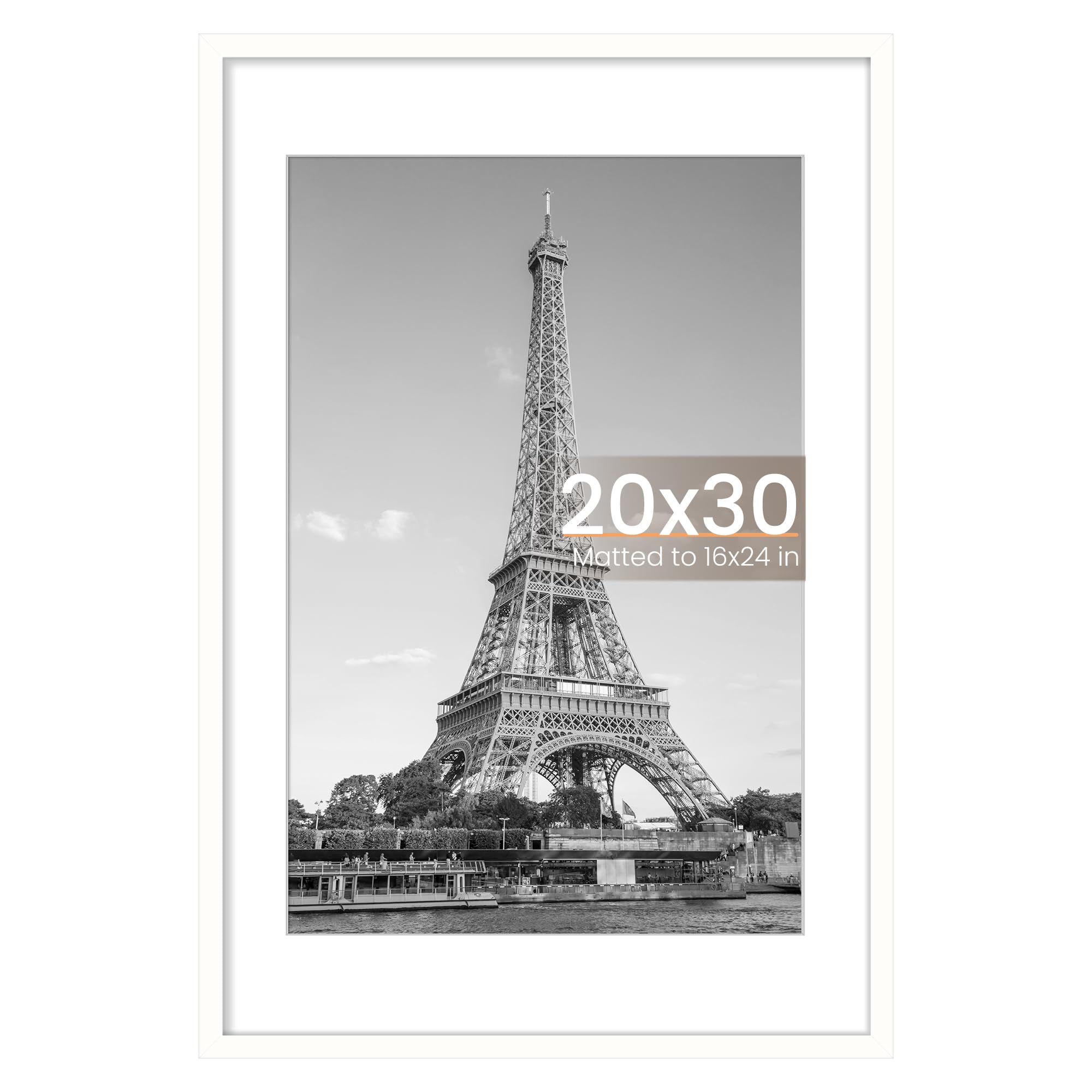 upsimples 8x10 Picture Frame, Display Pictures 5x7 with Mat or 8x10 Without Mat, Wall Hanging Photo Frame, Black, 1 Pack