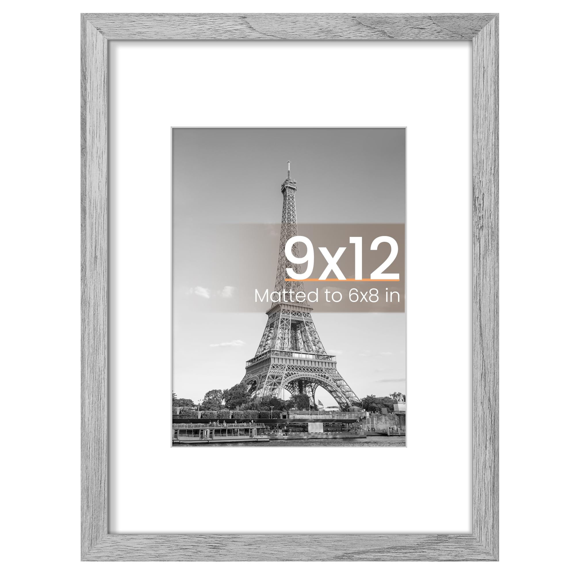 upsimples 11x17 Picture Frame, Display Pictures 9x15 with Mat or 11 x 17 Without, Wall Hanging Poster Frames, Black, 1 Pack