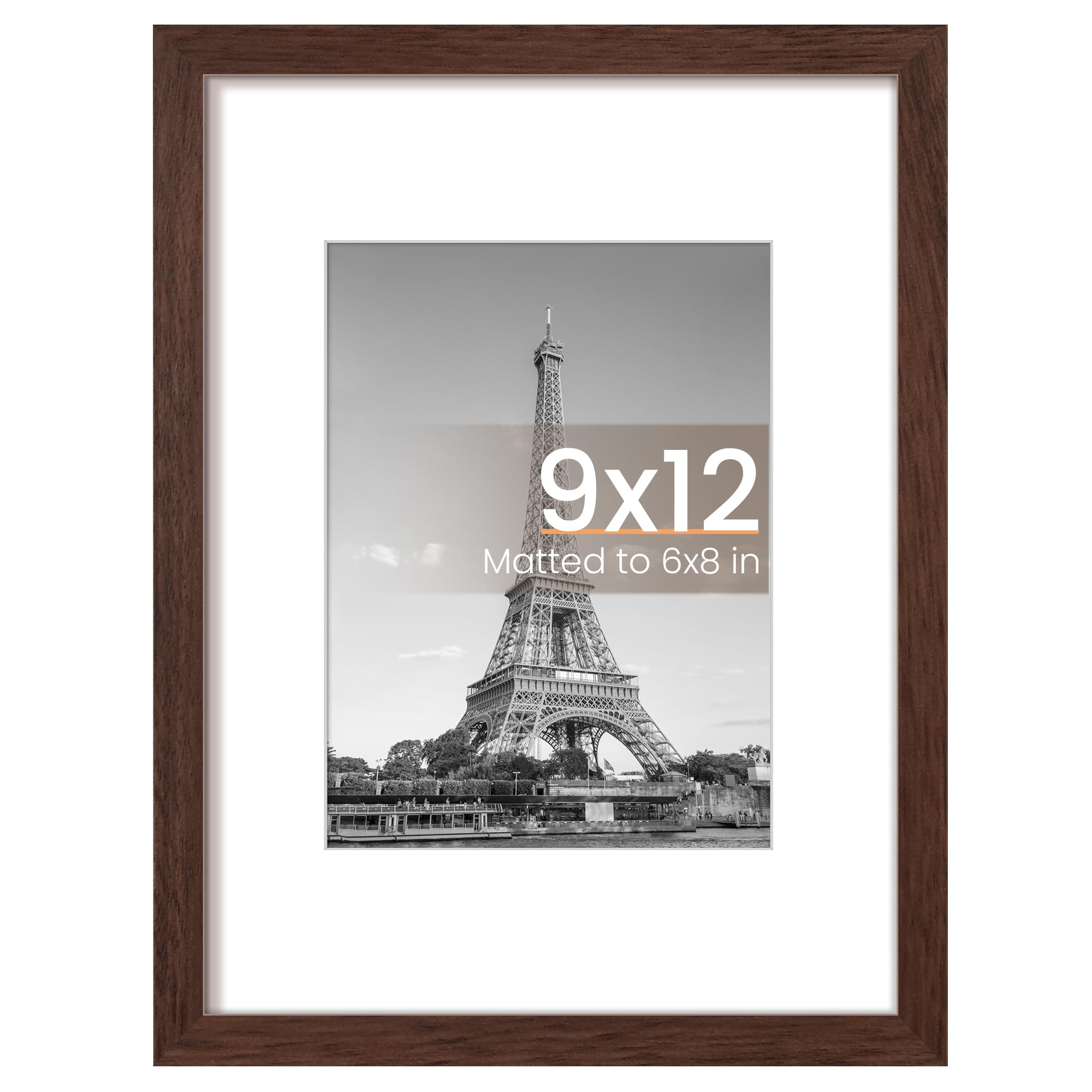 upsimples 11x17 Picture Frame, Display Pictures 9x15 with Mat or 11 x 17 Without, Wall Hanging Poster Frames, Black, 1 Pack