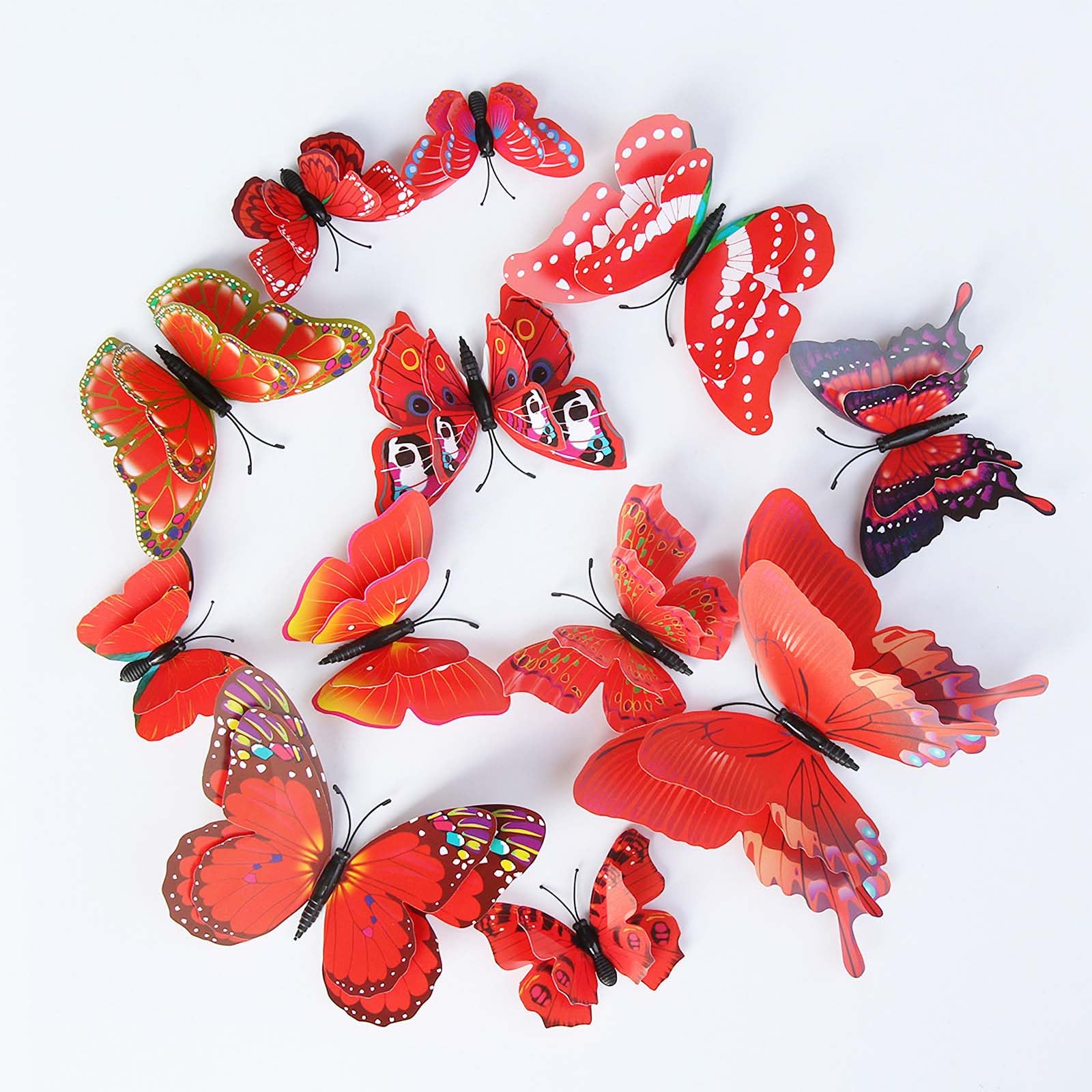 OPSEAM Butterfly Wall Decor 24/48 PCS, 3D Butterflies Stickers for Party Decorations with Magnets(Colorful, 24)