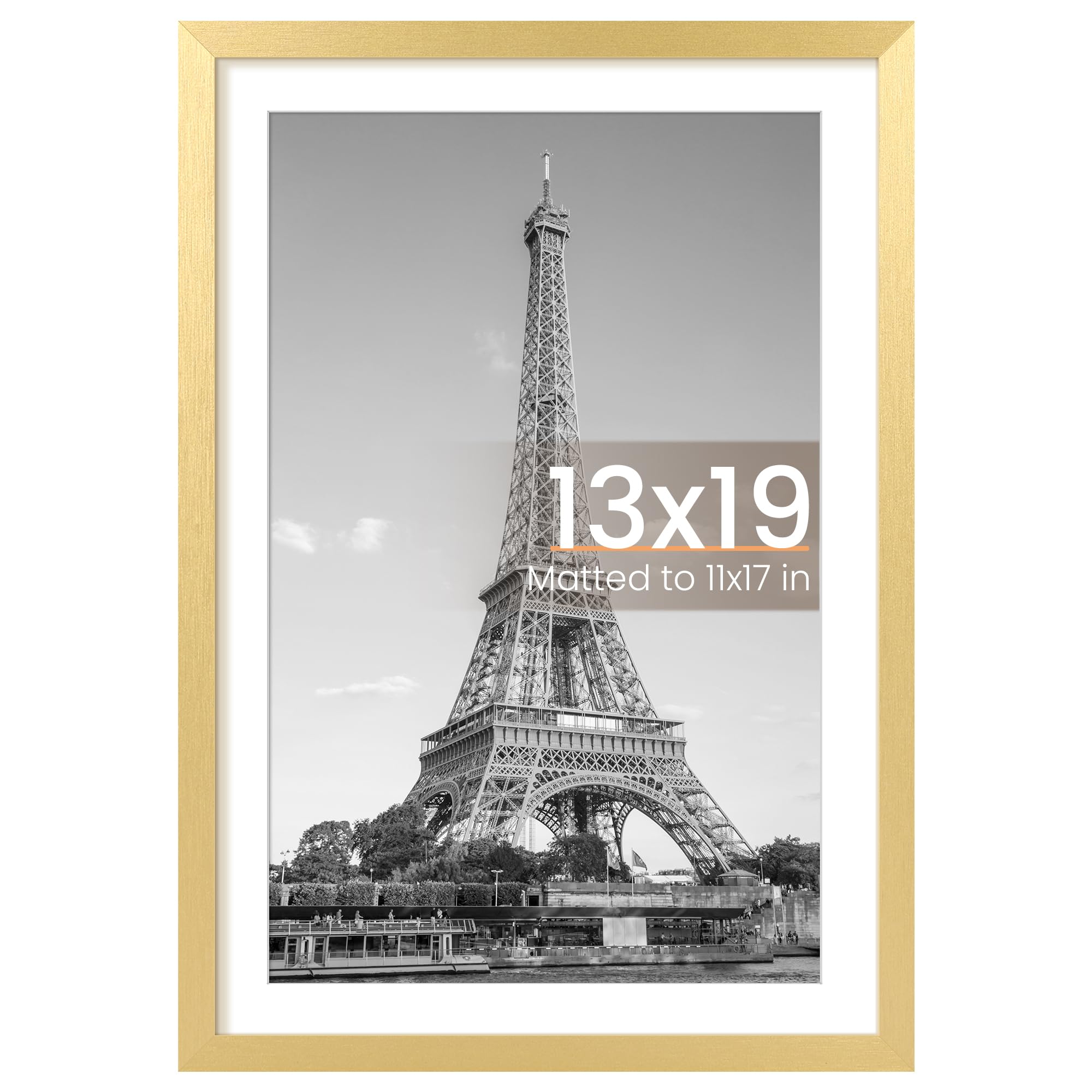 upsimples 12x16 Picture Frame, Display Pictures 8.5x11 with Mat or 12x16 Without Mat, Wall Hanging Photo Frame, Black, 1 Pack