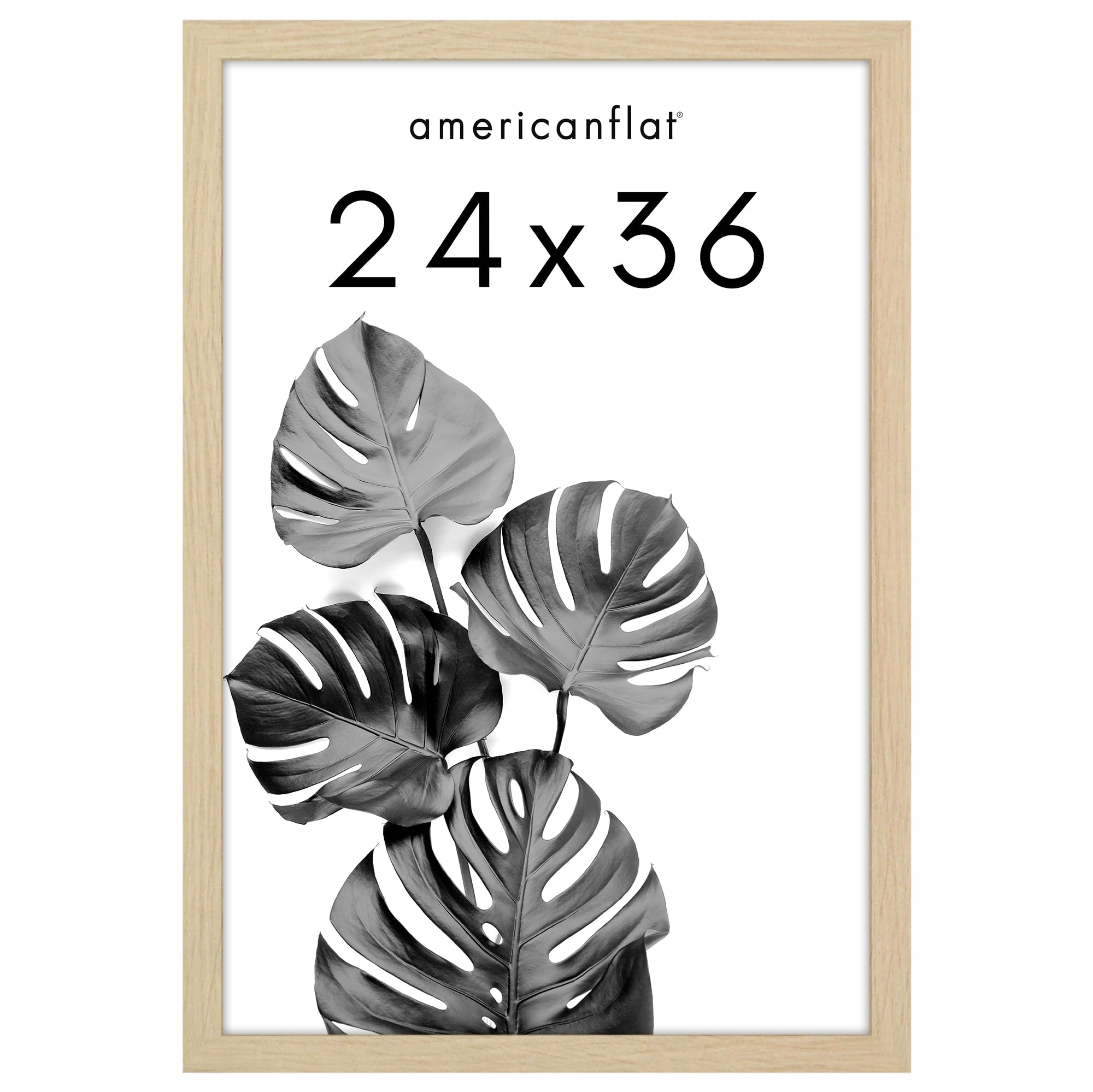 Americanflat 18x24 Poster Frame with Polished Plexiglass - Black Picture Frame - Wide Photo Frames Made of Engineered Wood for Vertical or Horizontal Wall Display - Epic Collection - Black