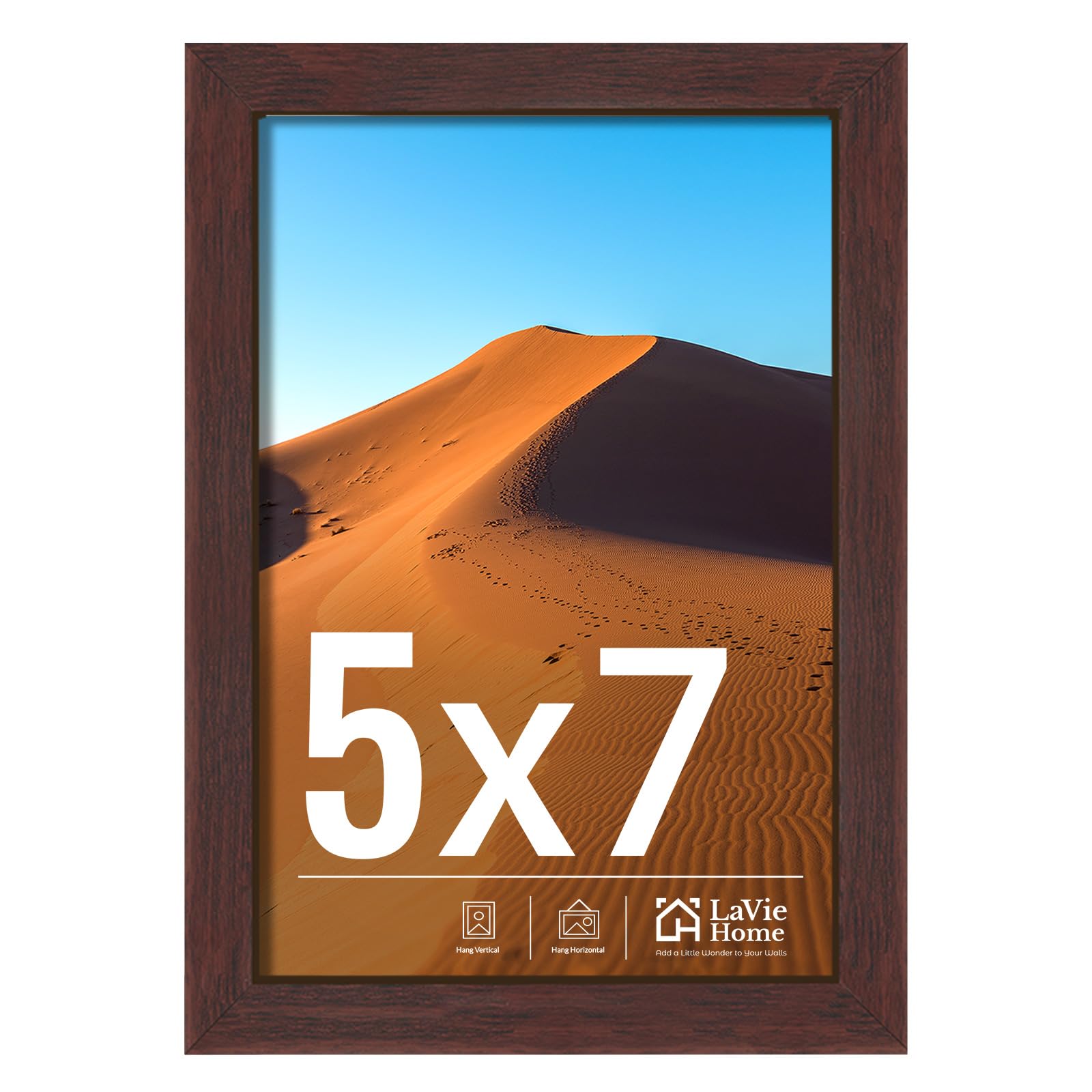 LaVie Home 11x14 Picture Frame for Wall Display, 11 x 14 Black Picture Frame with HD Plexiglas, 11 by 14 Poster Frame 1 Pack, Display Frame for Vertical or Horizontal, Classic Collection