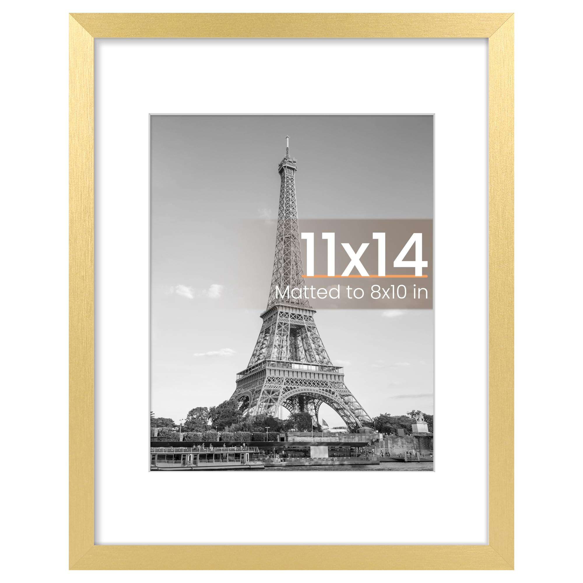 upsimples 12x16 Picture Frame, Display Pictures 8.5x11 with Mat or 12x16 Without Mat, Wall Hanging Photo Frame, Black, 1 Pack
