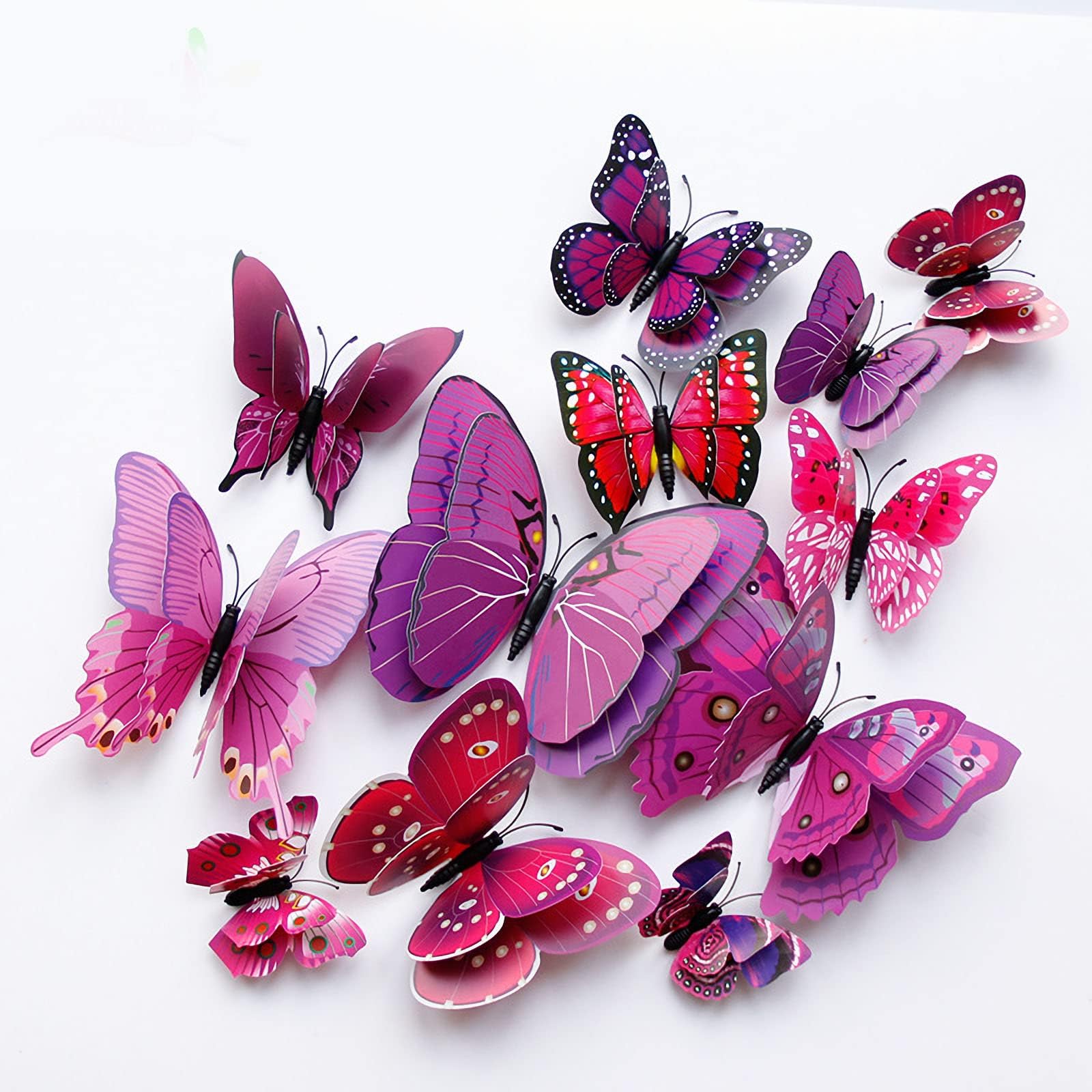 OPSEAM Butterfly Wall Decor 24/48 PCS, 3D Butterflies Stickers for Party Decorations with Magnets(Colorful, 24)