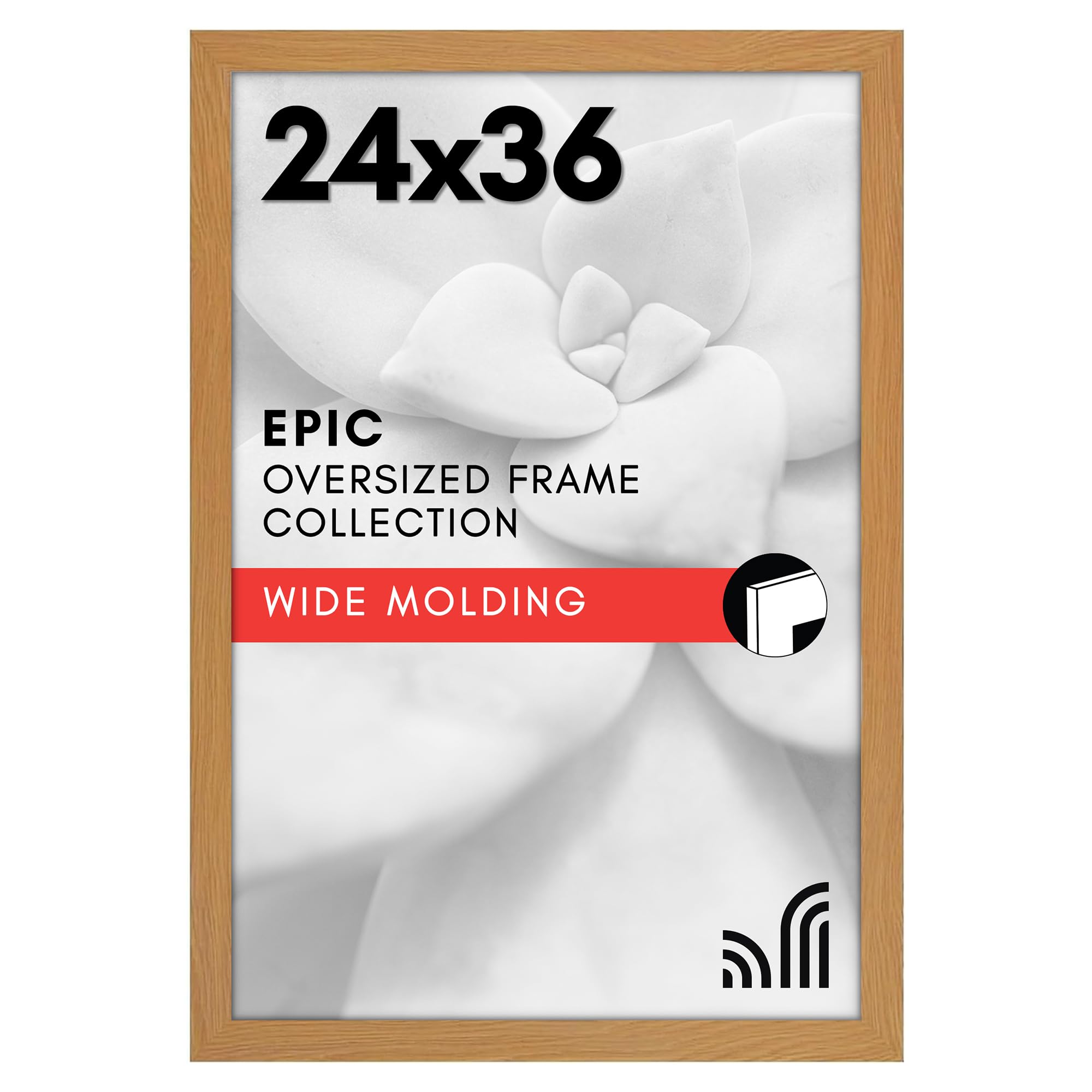 Americanflat 18x24 Poster Frame with Polished Plexiglass - Black Picture Frame - Wide Photo Frames Made of Engineered Wood for Vertical or Horizontal Wall Display - Epic Collection - Black