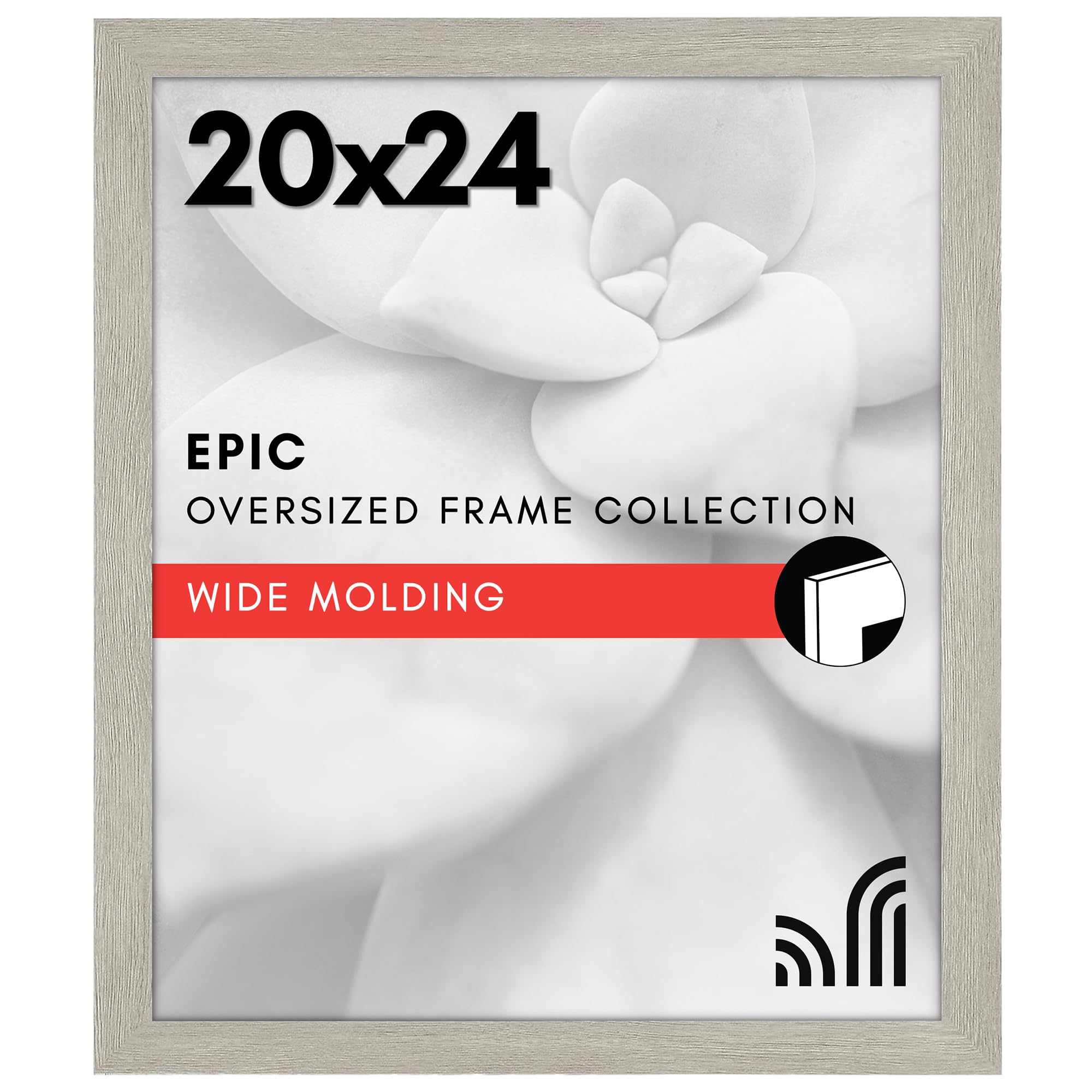 Americanflat 18x24 Poster Frame with Polished Plexiglass - Black Picture Frame - Wide Photo Frames Made of Engineered Wood for Vertical or Horizontal Wall Display - Epic Collection - Black
