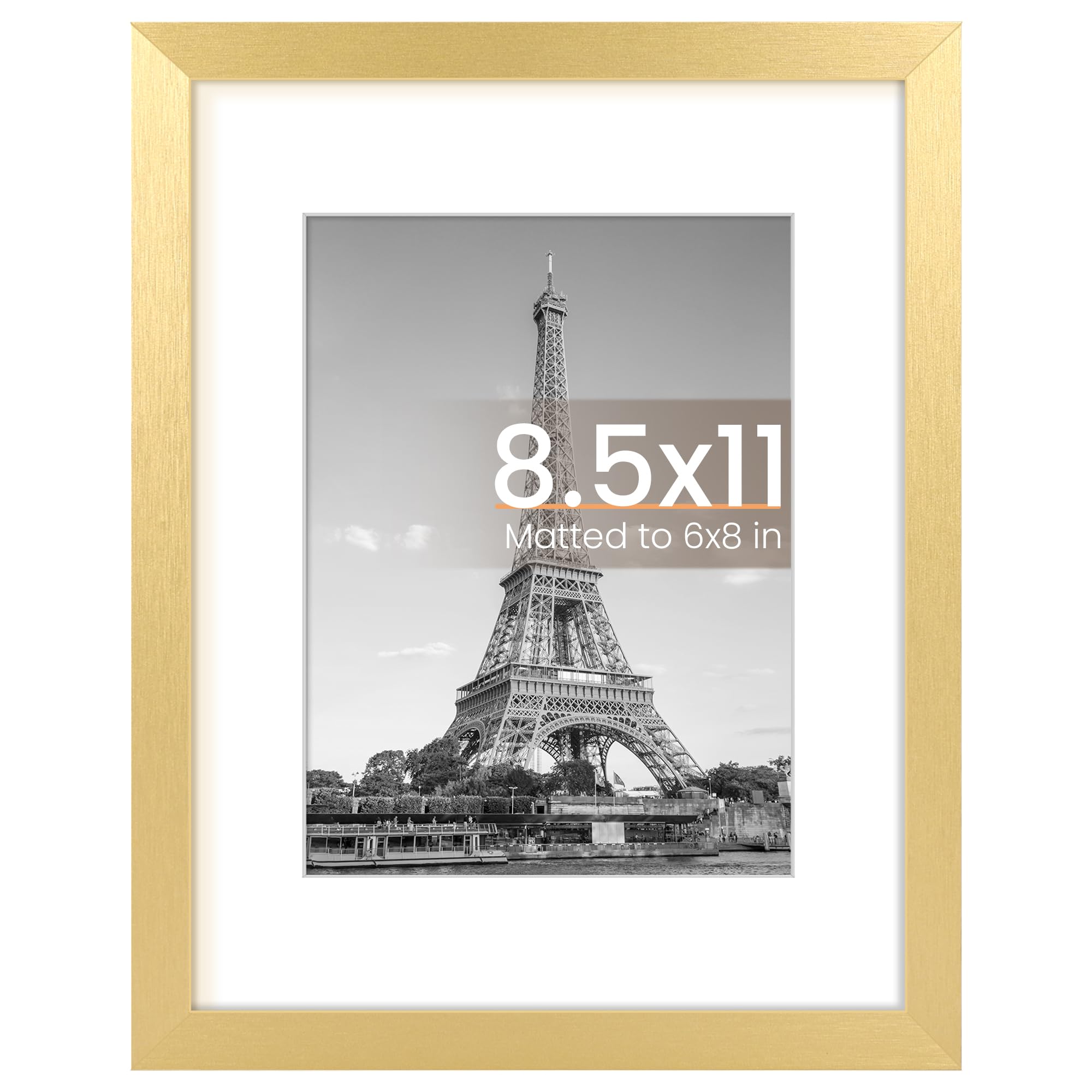 upsimples 11x17 Picture Frame, Display Pictures 9x15 with Mat or 11 x 17 Without, Wall Hanging Poster Frames, Black, 1 Pack