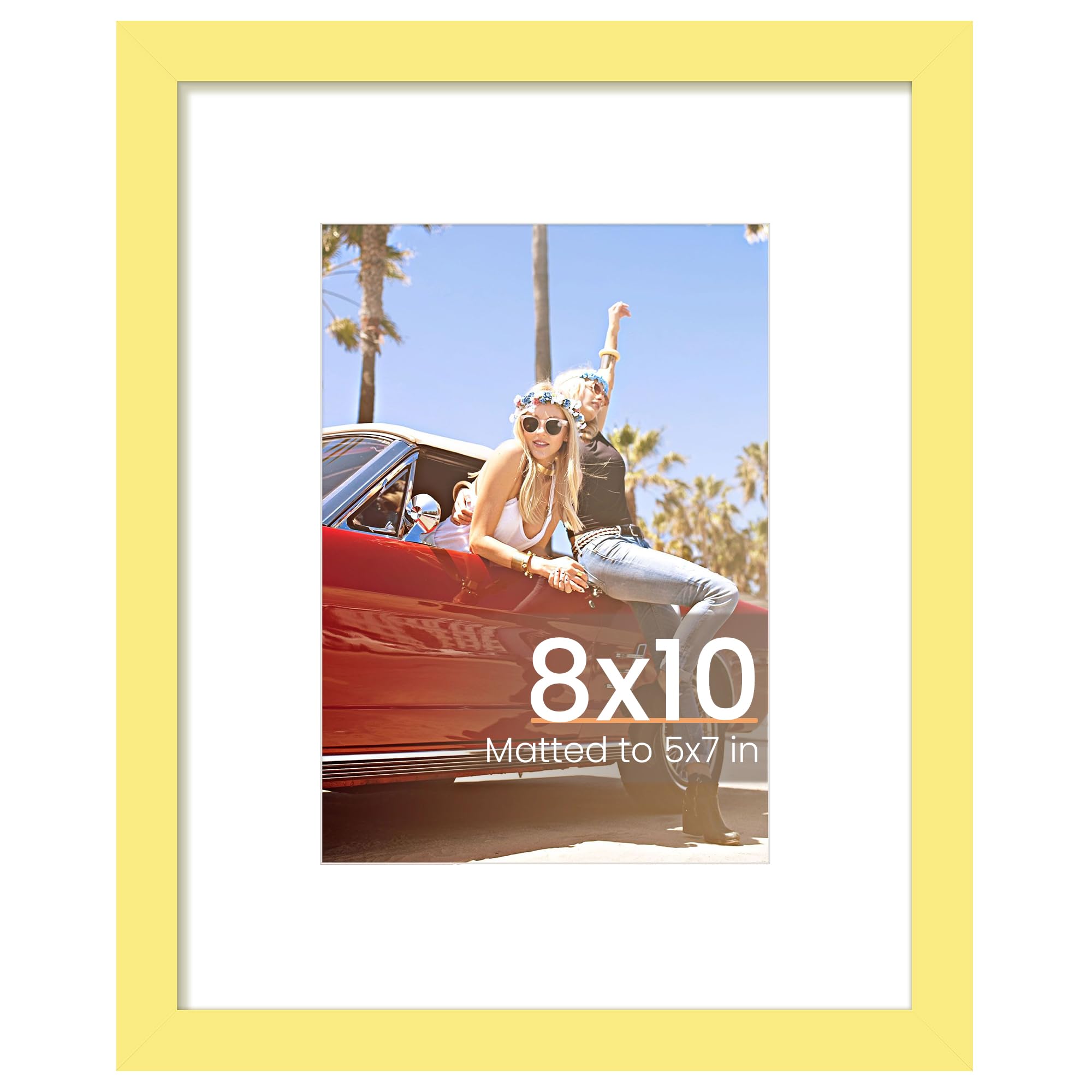 upsimples 12x16 Picture Frame, Display Pictures 8.5x11 with Mat or 12x16 Without Mat, Wall Hanging Photo Frame, Black, 1 Pack