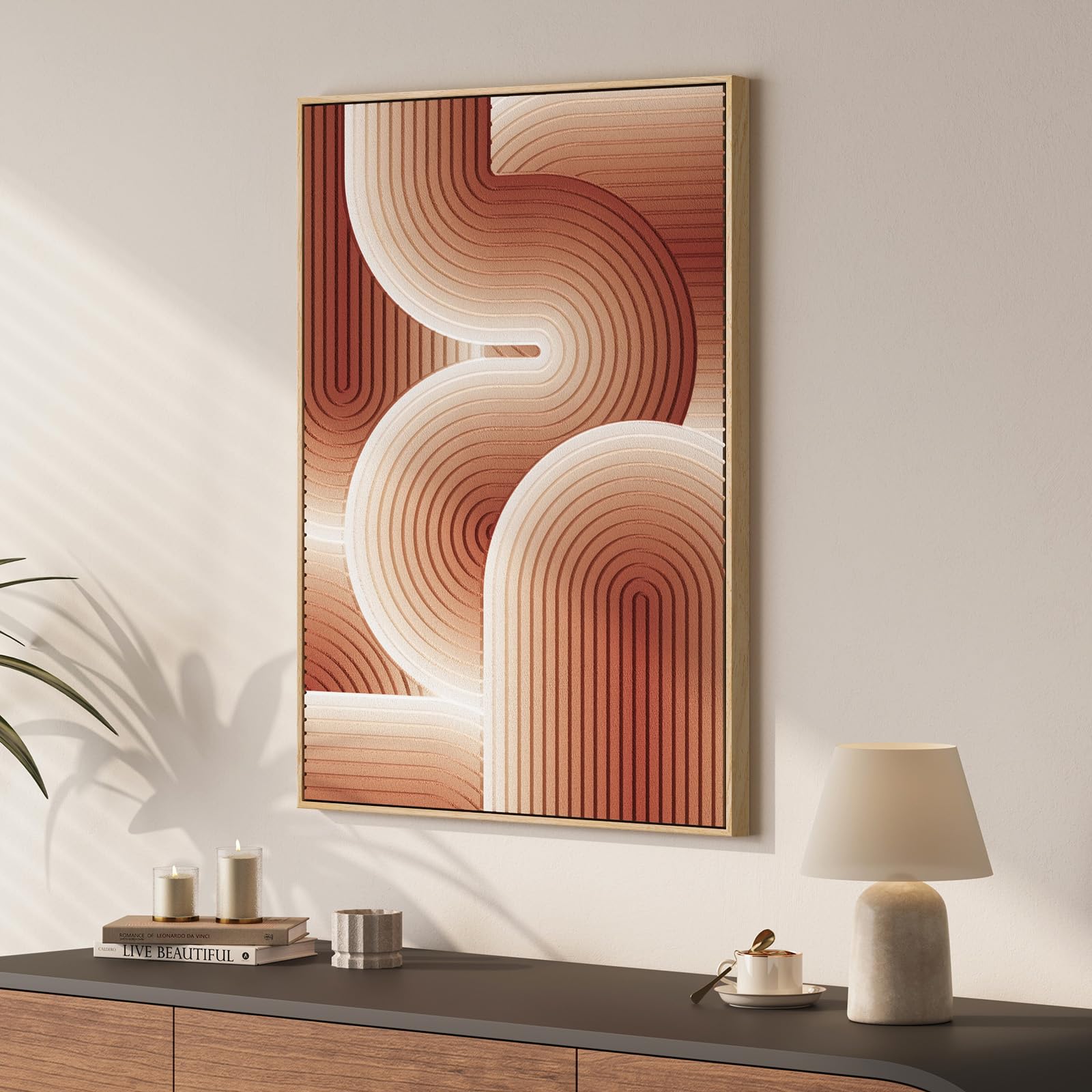 Large 3D Textured Framed Blue and White Abstract Wall Art for Living Room, 3 Piece Modern Artwork for Walls, Minimalist Navy Blue Geometric Paintings for Hallway, Stair, Office Wall Decor 24x36 In