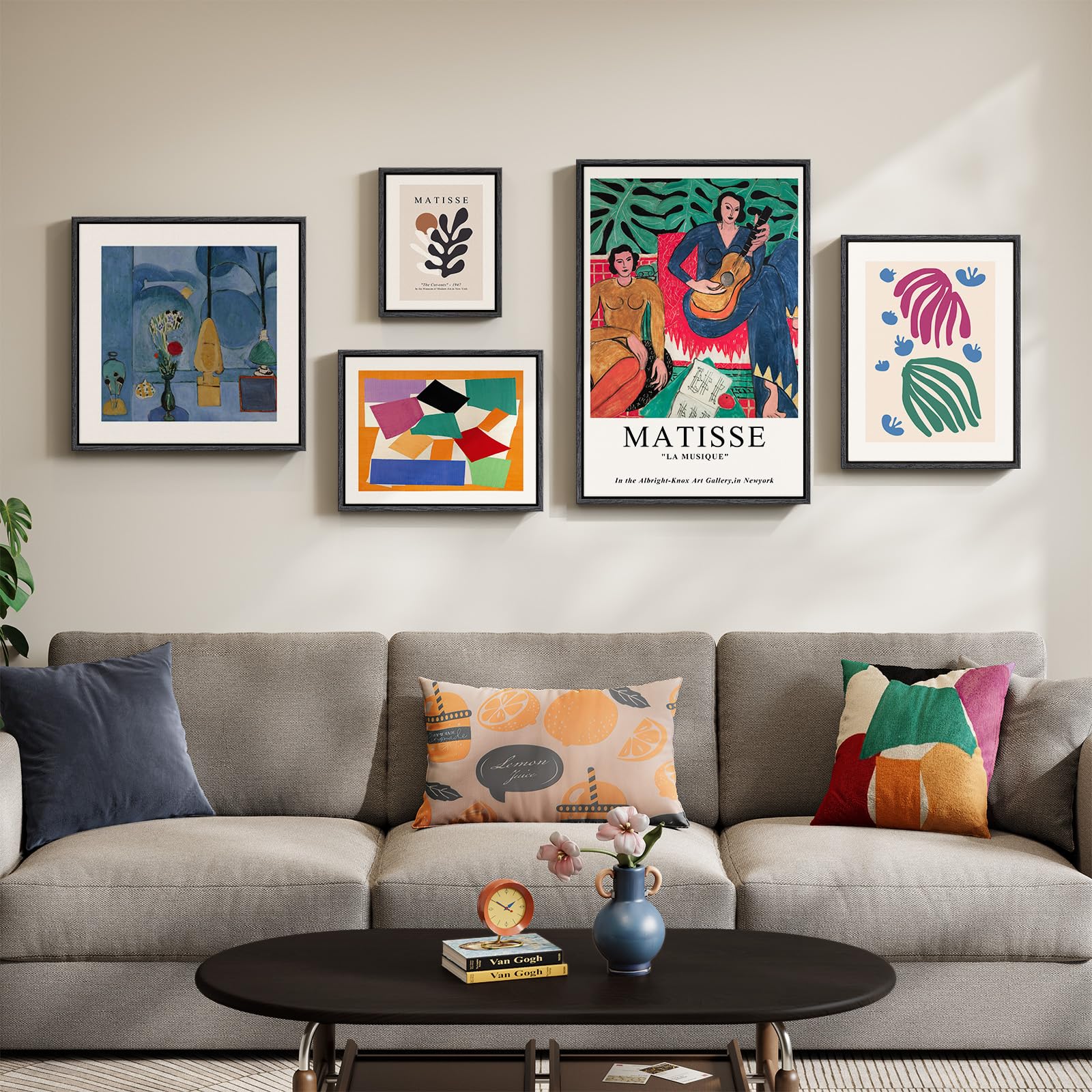 Framed Large William Morris Canvas Wall Art Set of 3, Vintage Nature Floral Artwork Prints, Boho Neutral Botanical Wall Decor for Living Room, Bedroom, Hallway and Office, Total Size 30x60