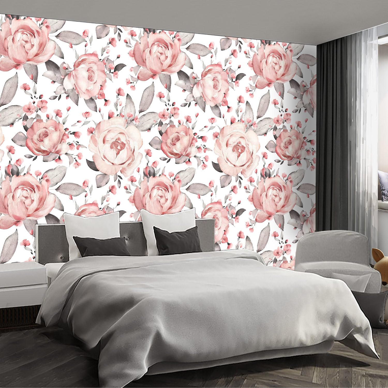 Forest Landscape wall murals Woodland Tree Peel and Stick self Adhesive Wallpaper for Bedroom Living Room - 85"x118"
