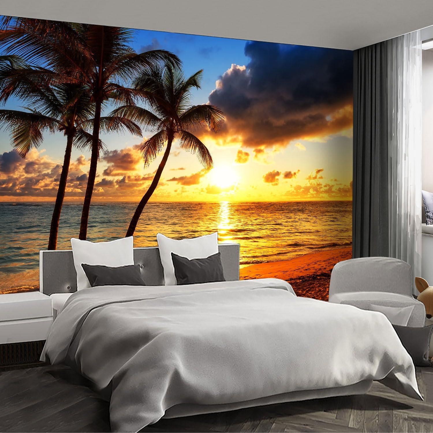 Forest Landscape wall murals Woodland Tree Peel and Stick self Adhesive Wallpaper for Bedroom Living Room - 85"x118"